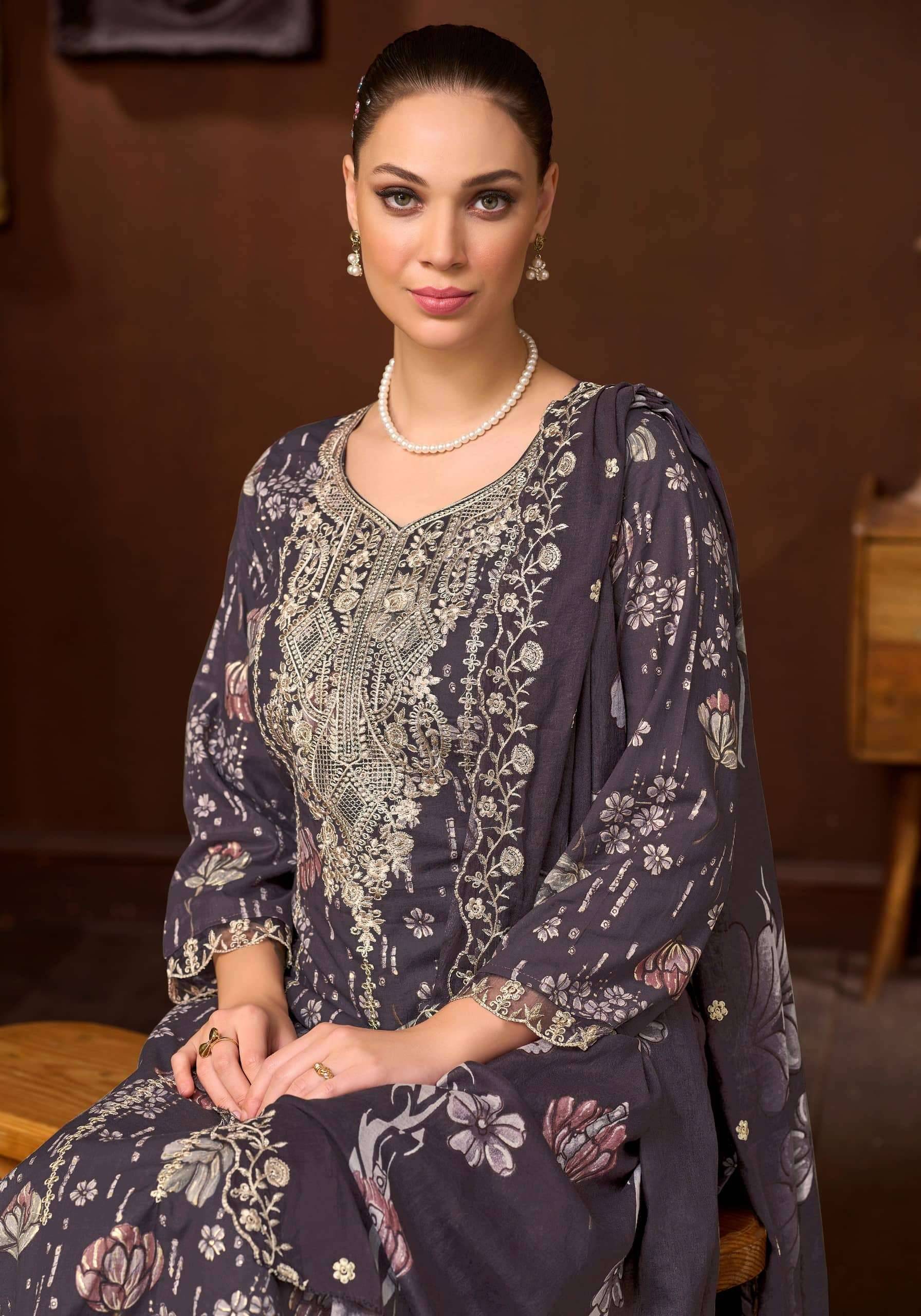 Alok Suit Mushk Kaleem Pure Cambric Salwar Kameez 6 Pcs Catalog