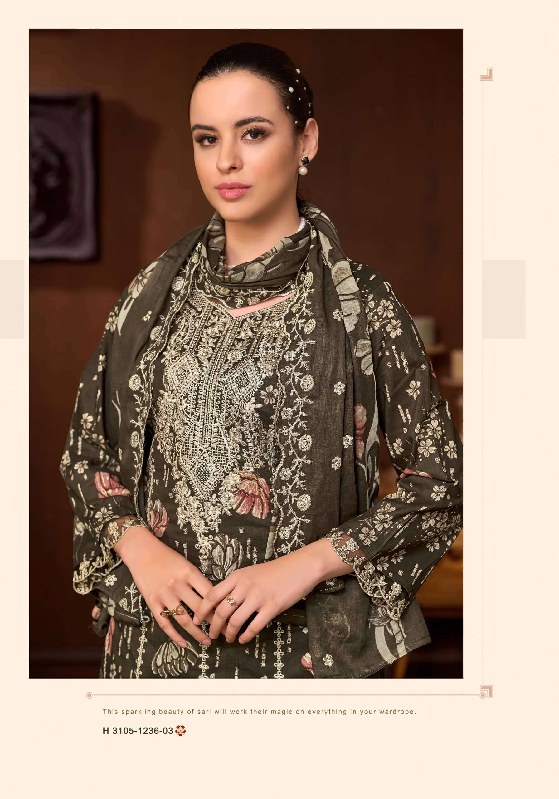 Alok Suit Mushk Kaleem Pure Cambric Salwar Kameez 6 Pcs Catalog