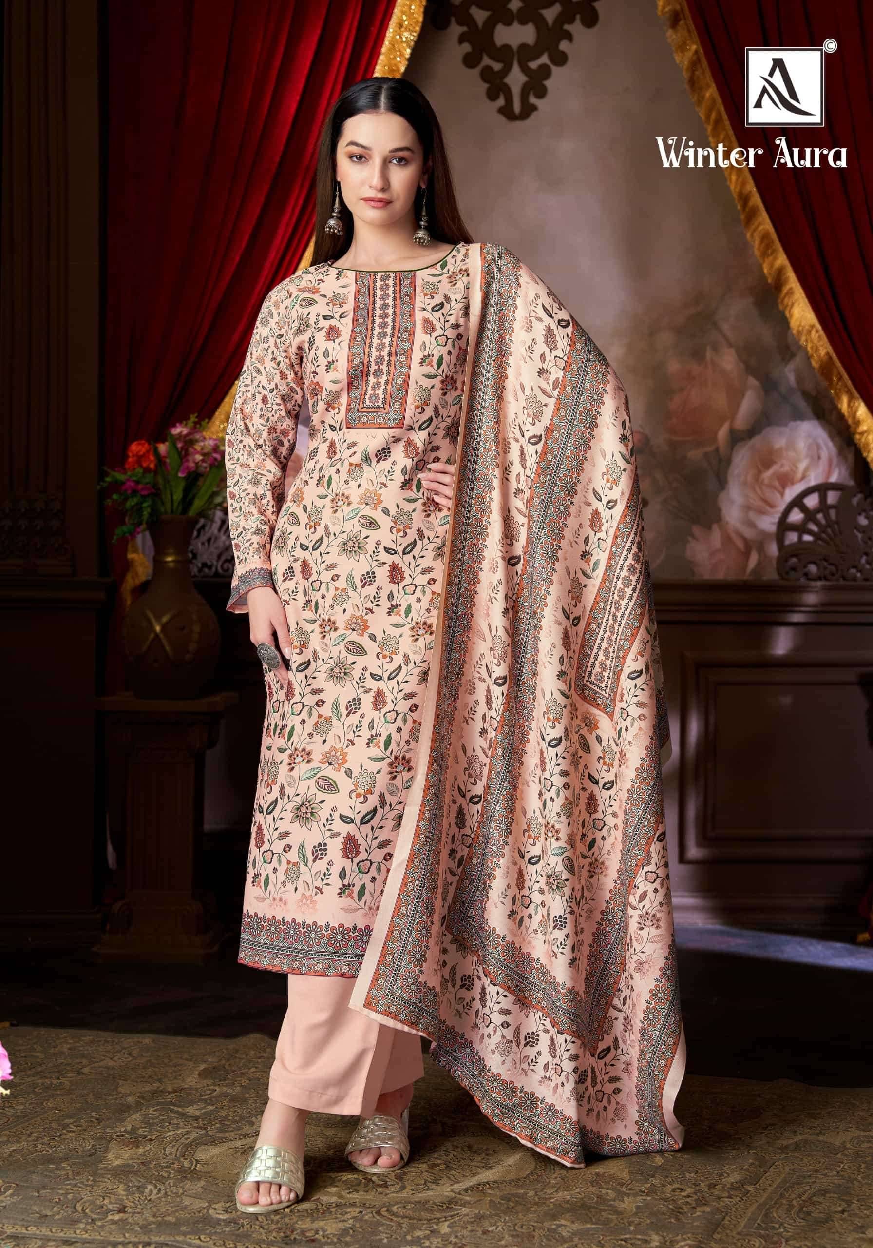 Alok Suit Winter Aura Wear Winter Salwar Suit 6 Pcs Catalog | Surat Wholesale Market