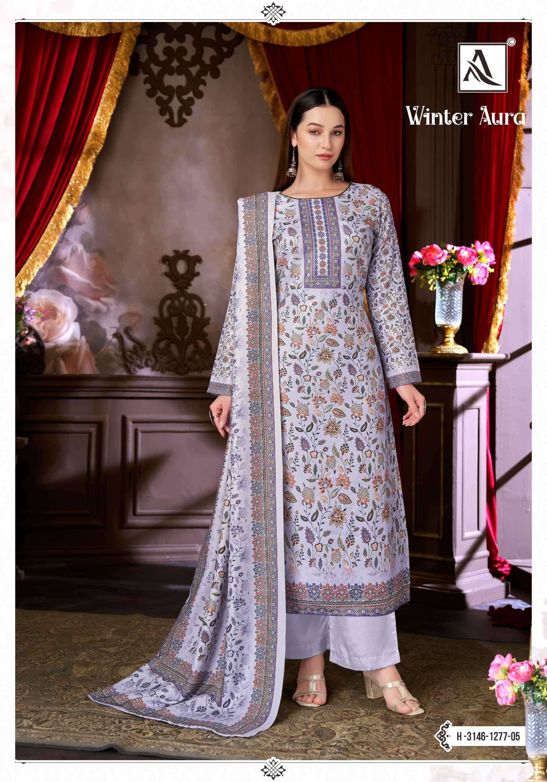 Alok Suit Winter Aura Wear Winter Salwar Suit 6 Pcs Catalog | Surat Wholesale Market