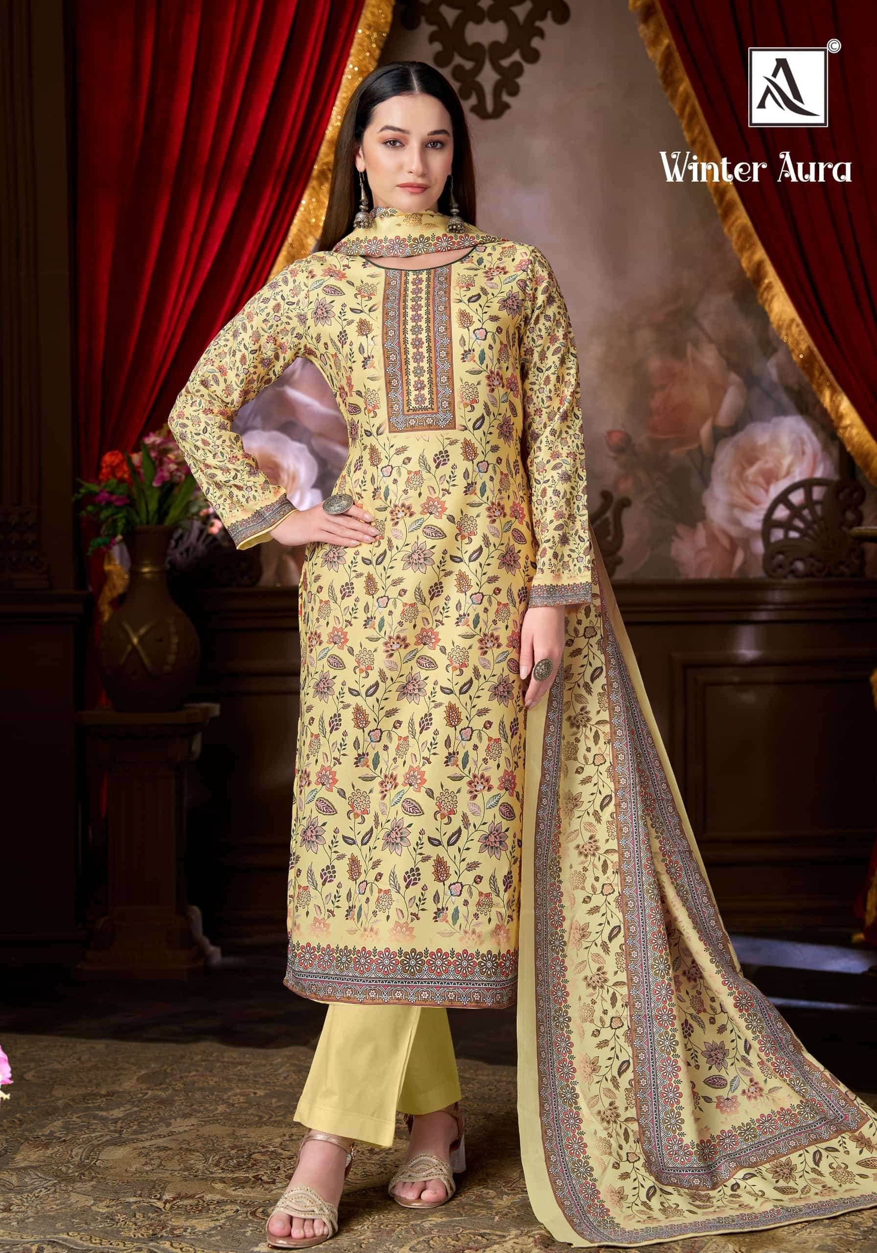 Alok Suit Winter Aura Wear Winter Salwar Suit 6 Pcs Catalog | Surat Wholesale Market
