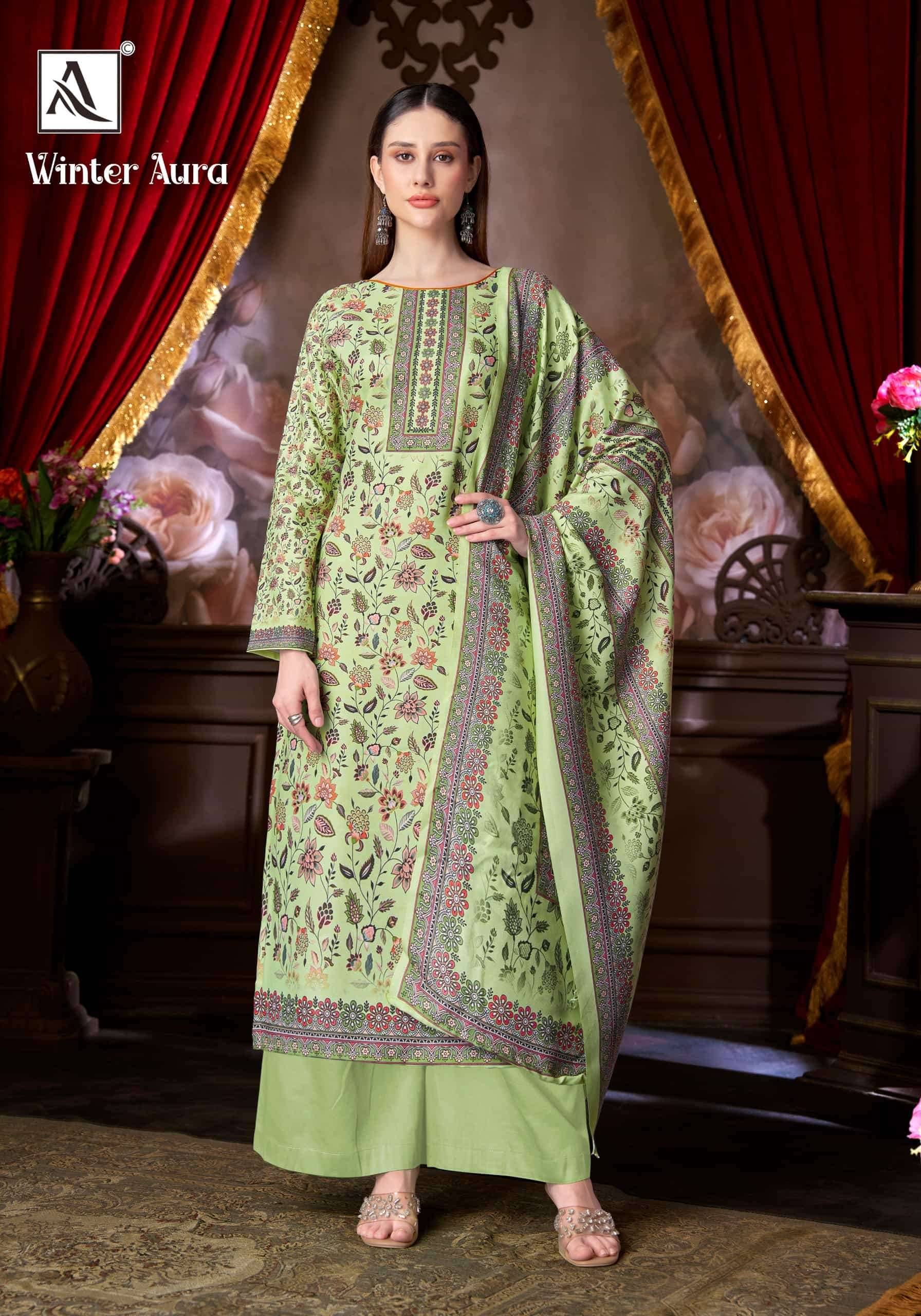 Alok Suit Winter Aura Wear Winter Salwar Suit 6 Pcs Catalog | Surat Wholesale Market
