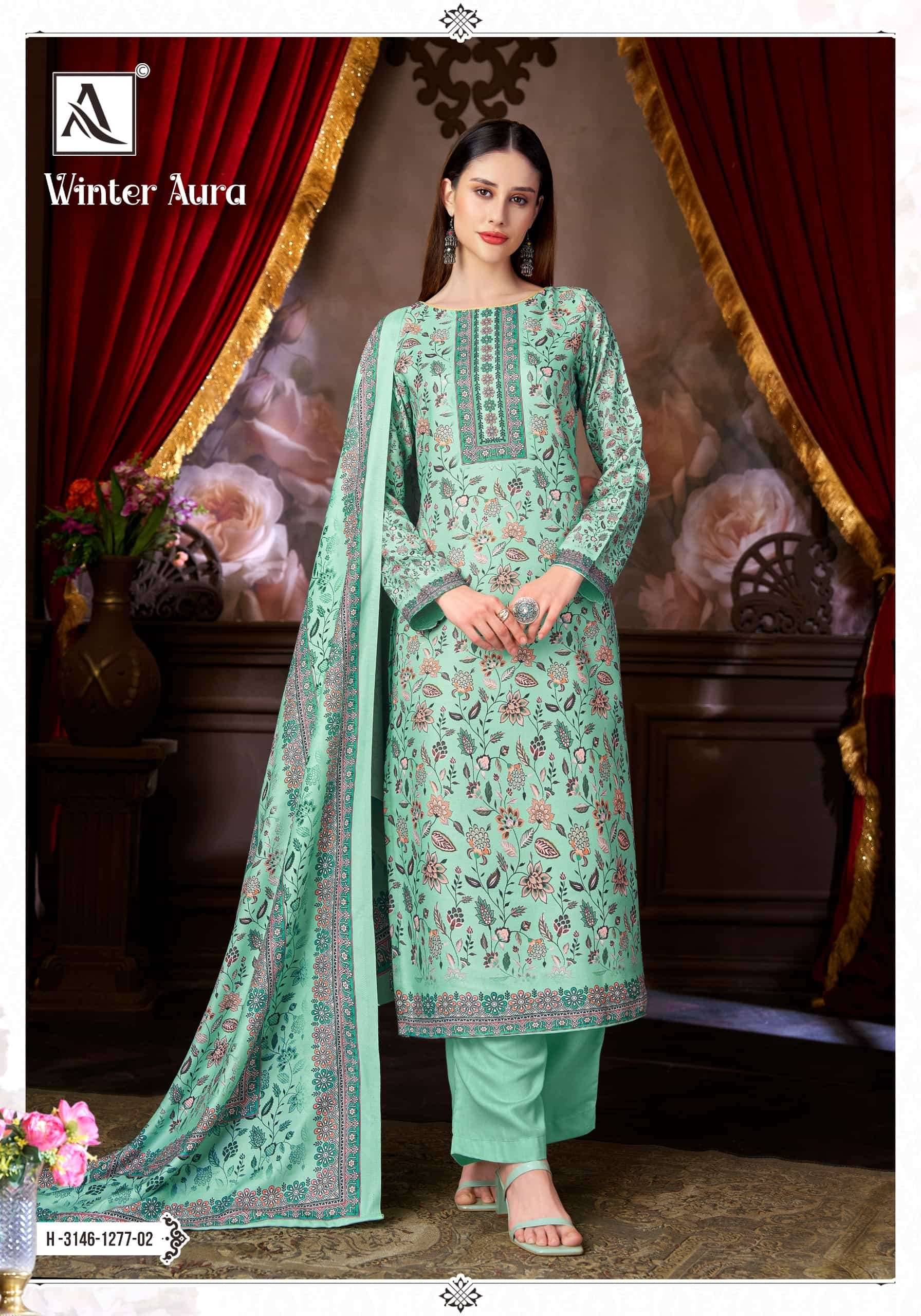 Alok Suit Winter Aura Wear Winter Salwar Suit 6 Pcs Catalog | Surat Wholesale Market
