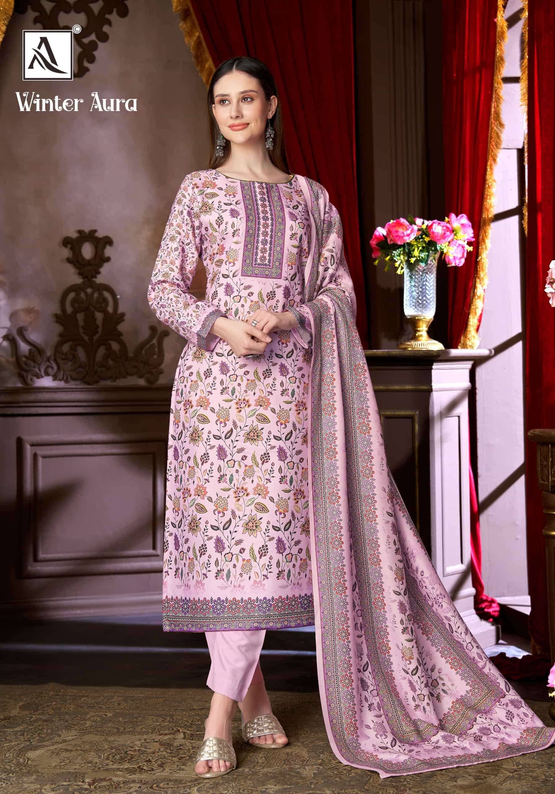 Alok Suit Winter Aura Wear Winter Salwar Suit 6 Pcs Catalog | Surat Wholesale Market