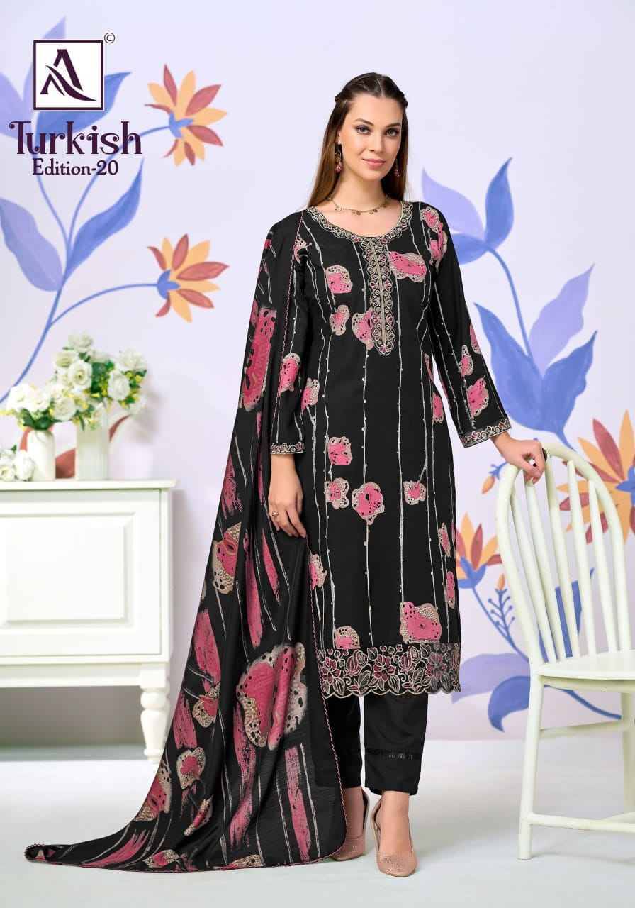 Alok Turkish Edition 20 Viscose Reyon Dress Material 6 pcs Catalog | Surat Wholesale Market