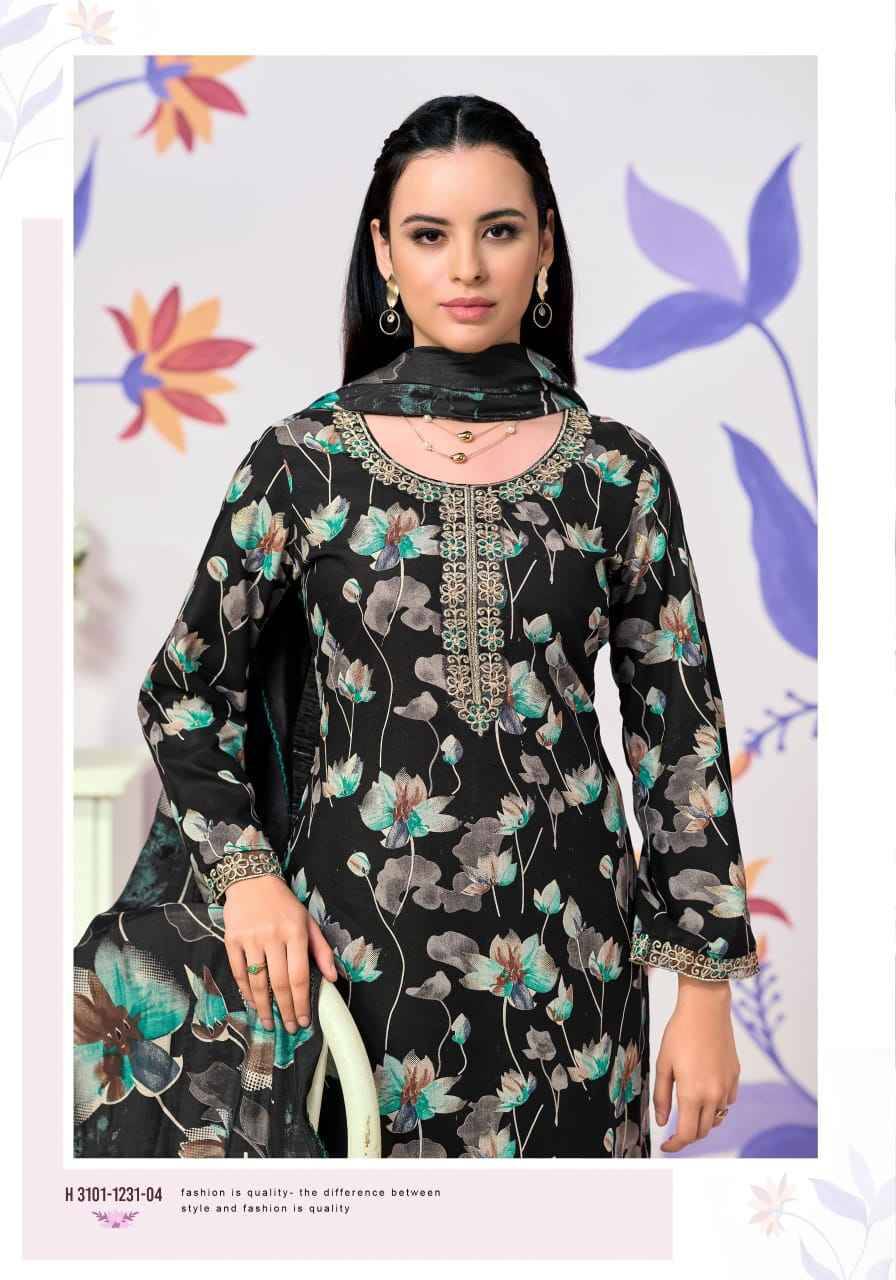 Alok Turkish Edition 20 Viscose Reyon Dress Material 6 pcs Catalog | Surat Wholesale Market