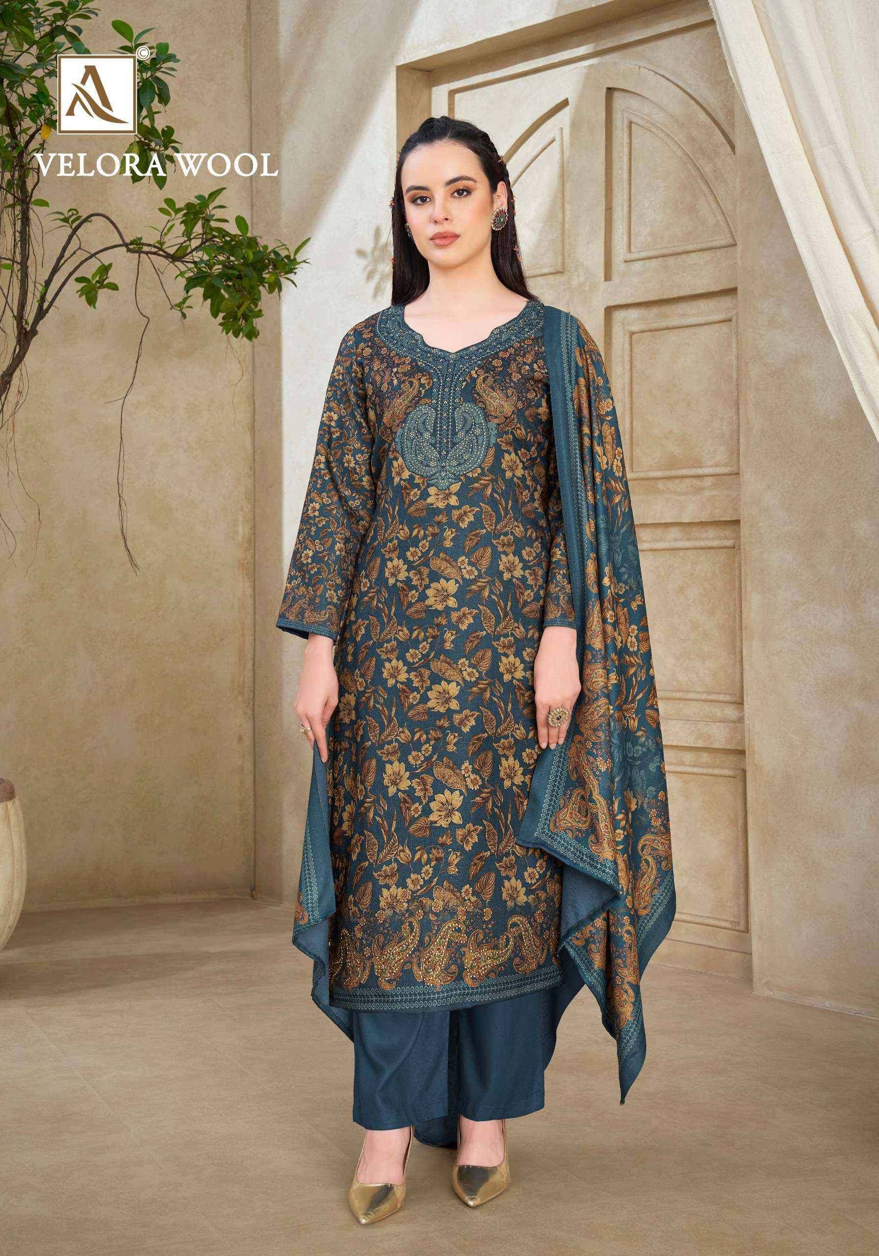 Alok Velora Wool Pashmina Salwar Kameez 6 Pcs Catalog 
