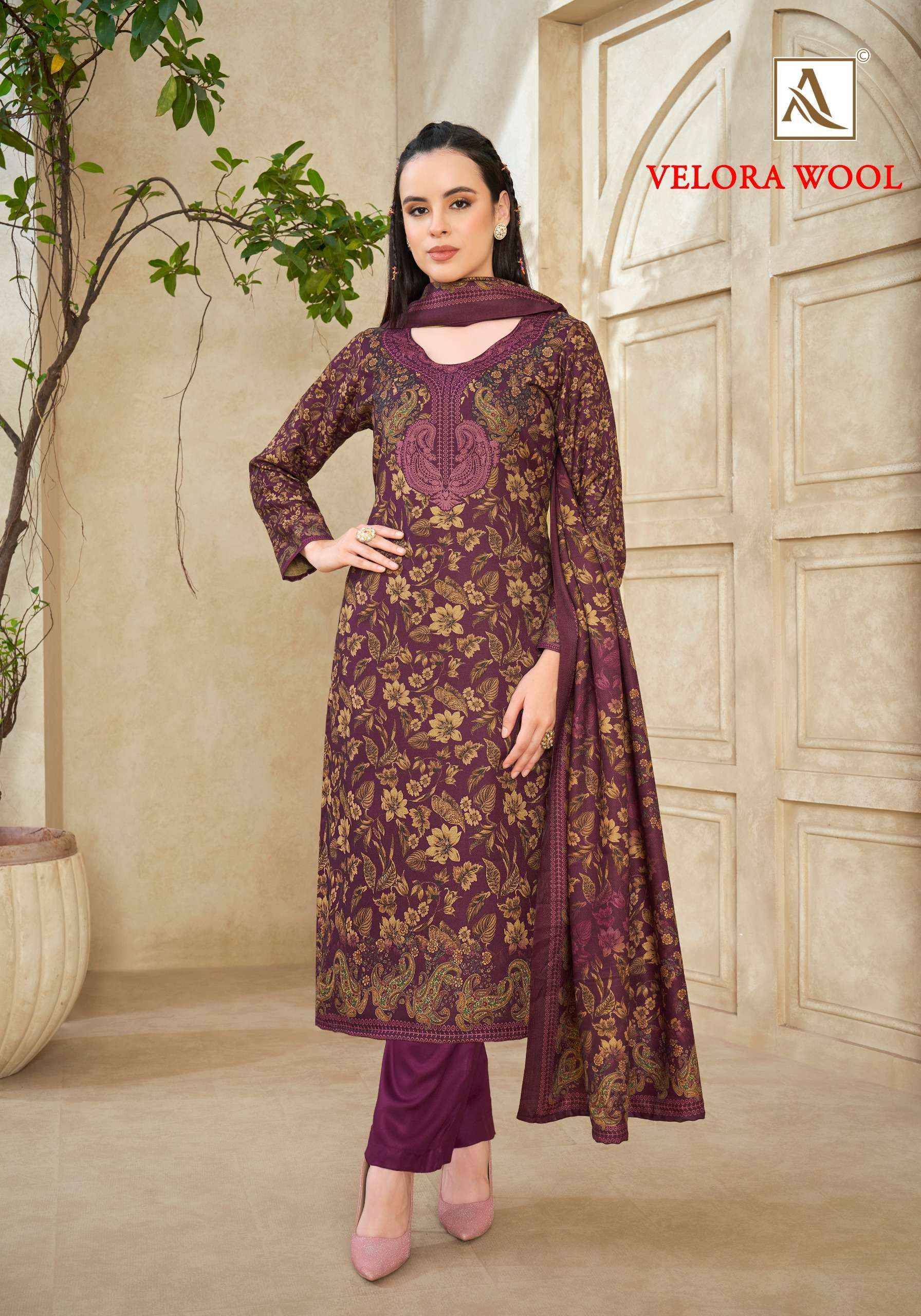 Alok Velora Wool Pashmina Salwar Kameez 6 Pcs Catalog 