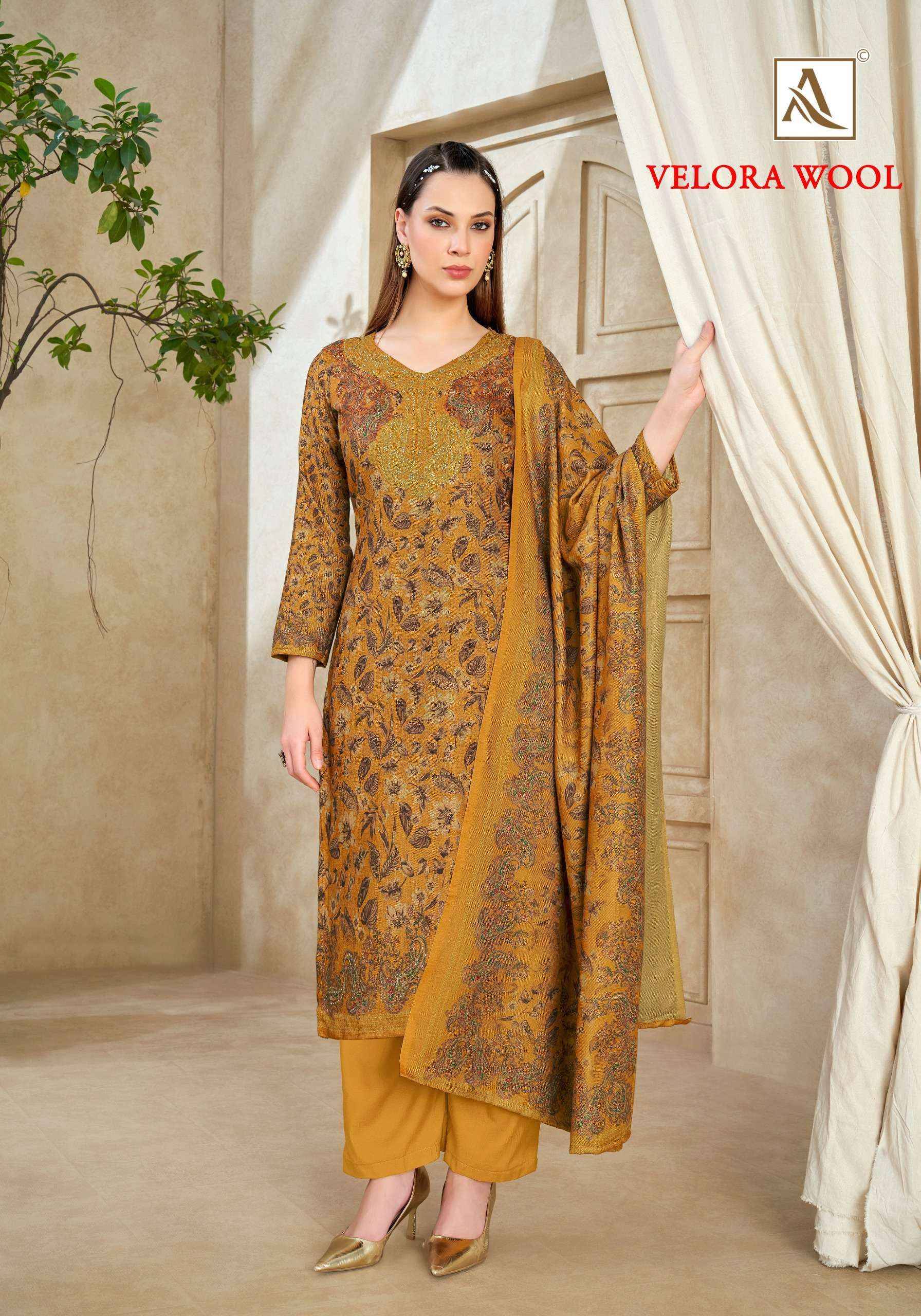 Alok Velora Wool Pashmina Salwar Kameez 6 Pcs Catalog 
