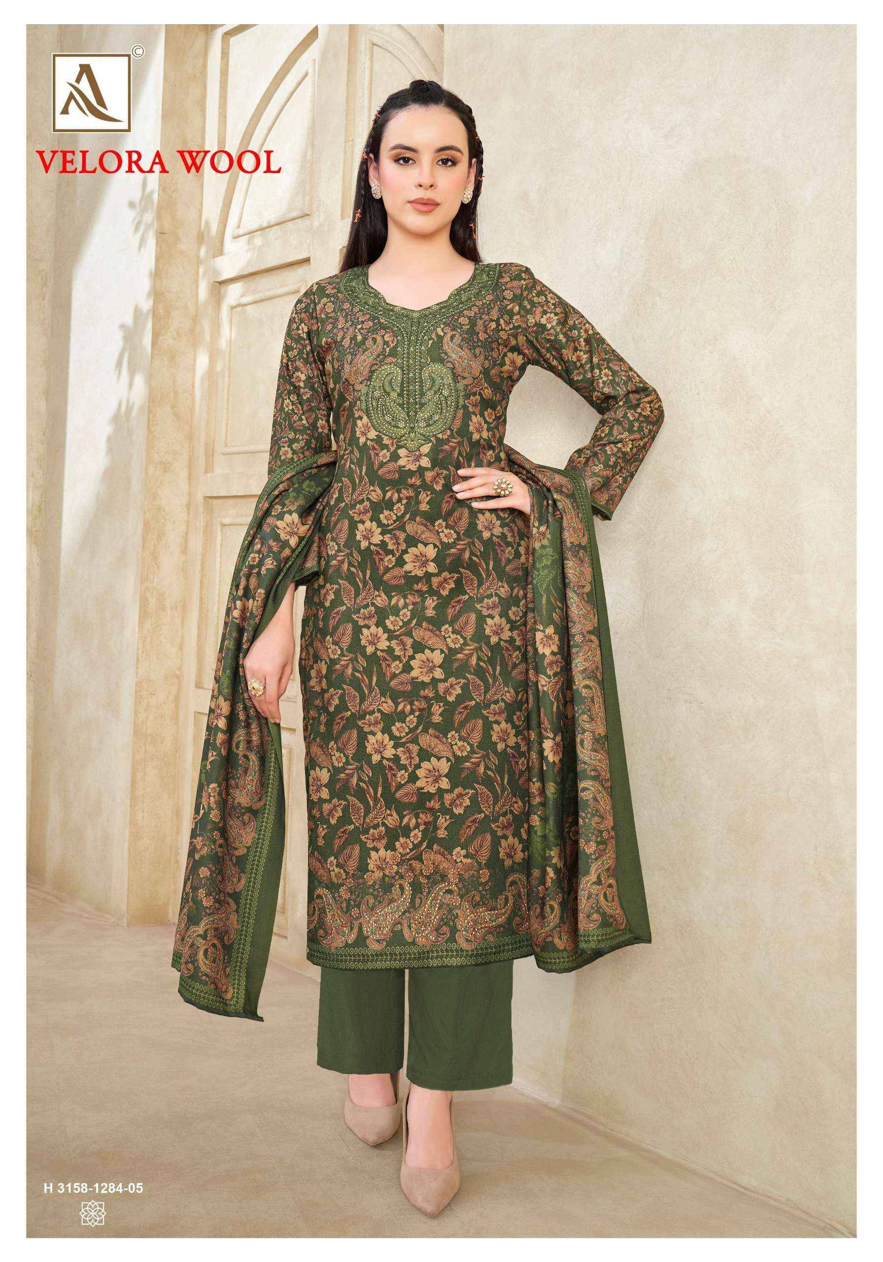 Alok Velora Wool Pashmina Salwar Kameez 6 Pcs Catalog 