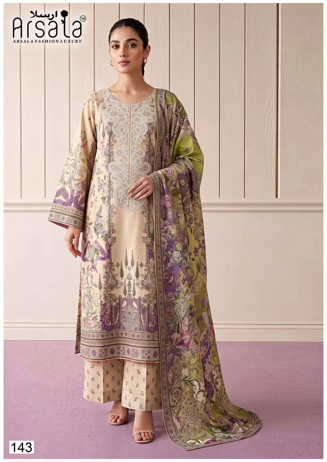 Arsala Amara Vol 5 Printed Lawn Cotton Dress Material 6 Pcs Catalog