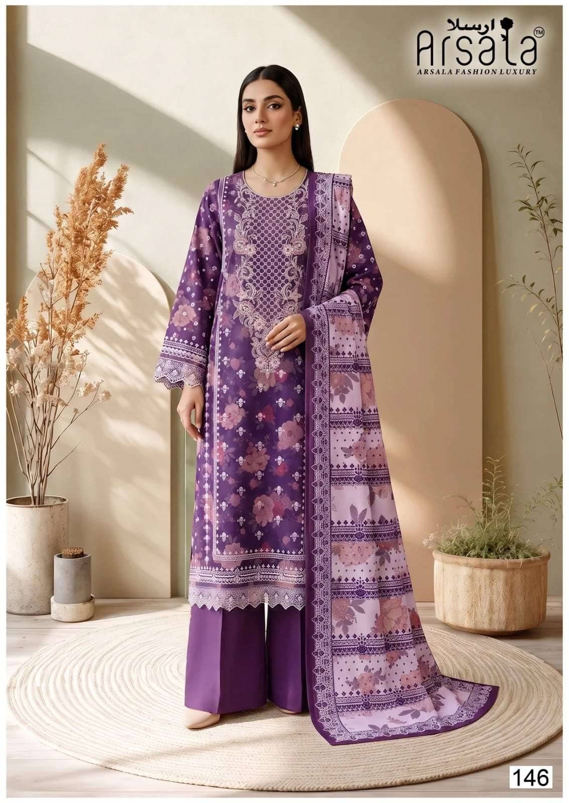 Arsala Amara Vol 5 Printed Lawn Cotton Dress Material 6 Pcs Catalog