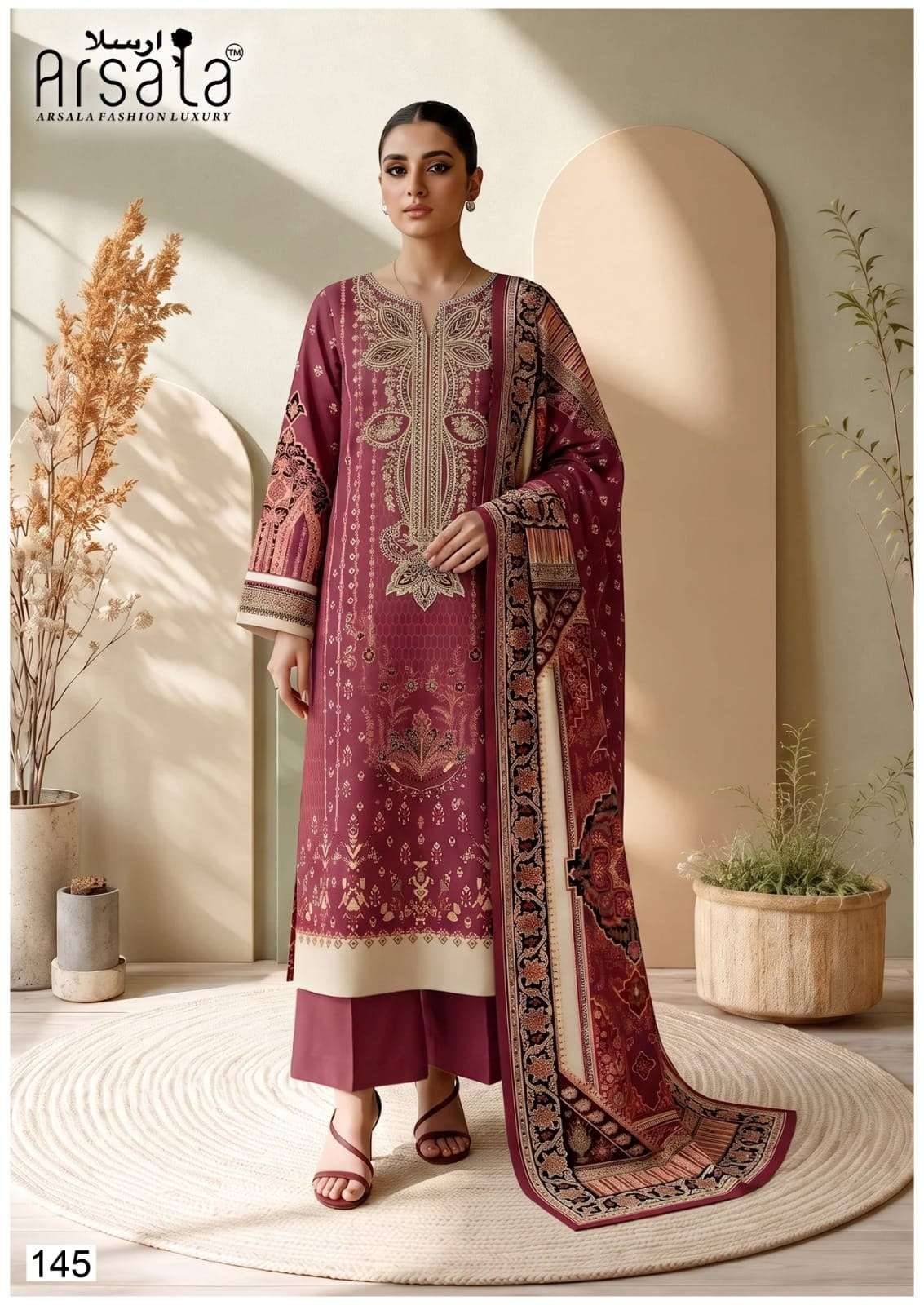 Arsala Amara Vol 5 Printed Lawn Cotton Dress Material 6 Pcs Catalog