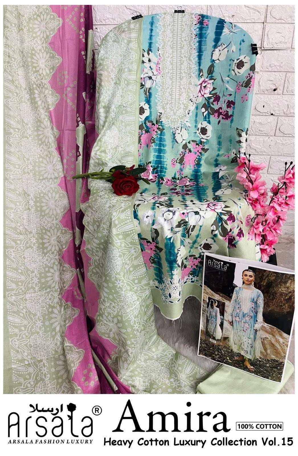 Arsala Fashion Amira Vol 15 Cotton Salwar Suit _ Surat Wholesale Market 6 Pcs Catalog 