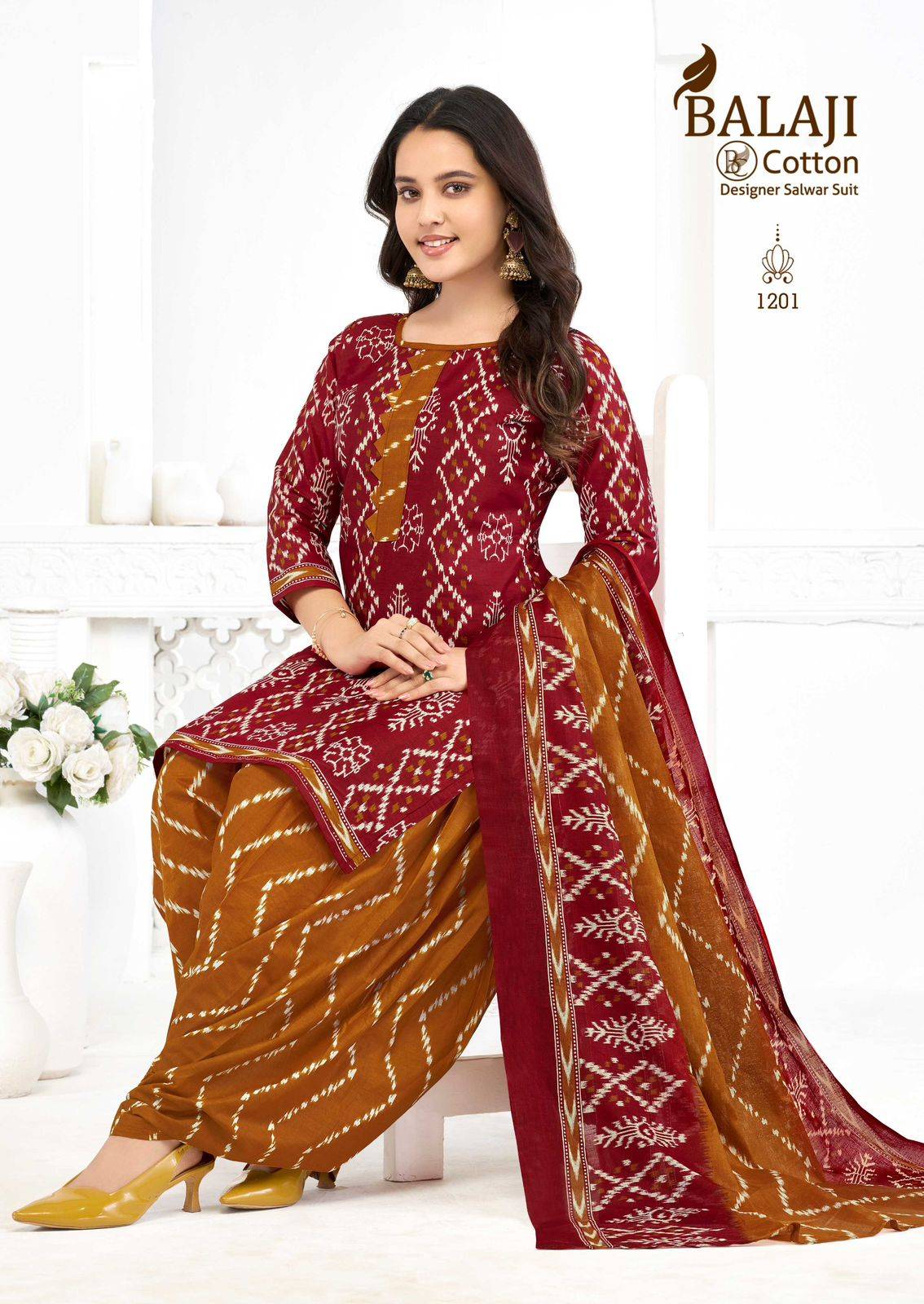 Balaji Sui Dhaaga Vol-12 Cotton Dress Material Wholesale Price 10 Pcs Catalog