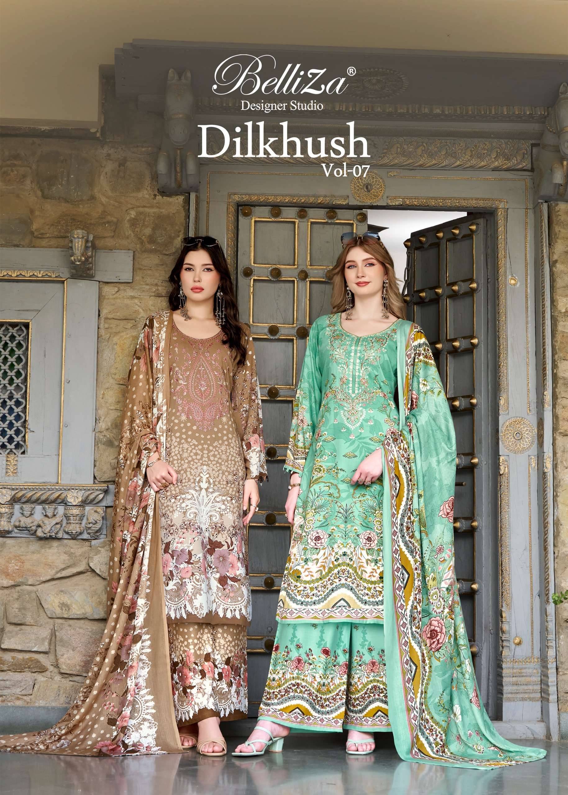 Belliza Designer Dilkhush Vol 7 Viscose Rayon Dress Material 8 pcs Catalog