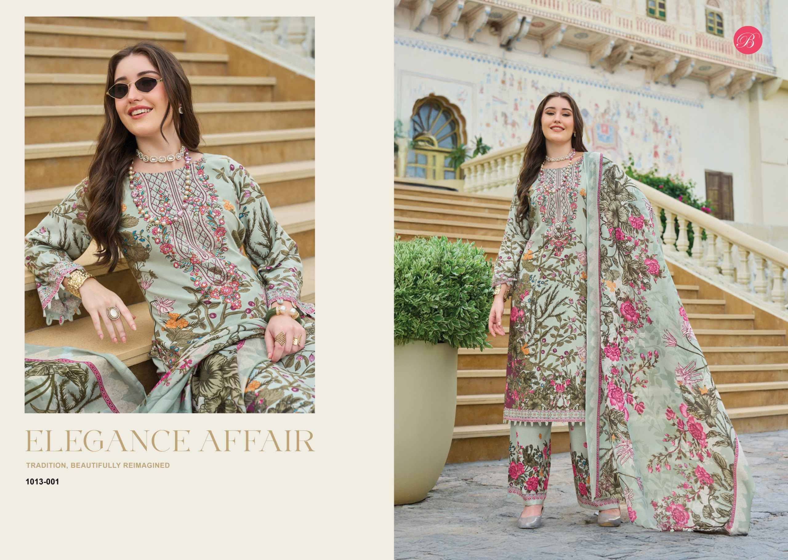 Belliza Dilshad Vol 7 Viscose Rayon Salwar Kameez 8 pcs Catalog