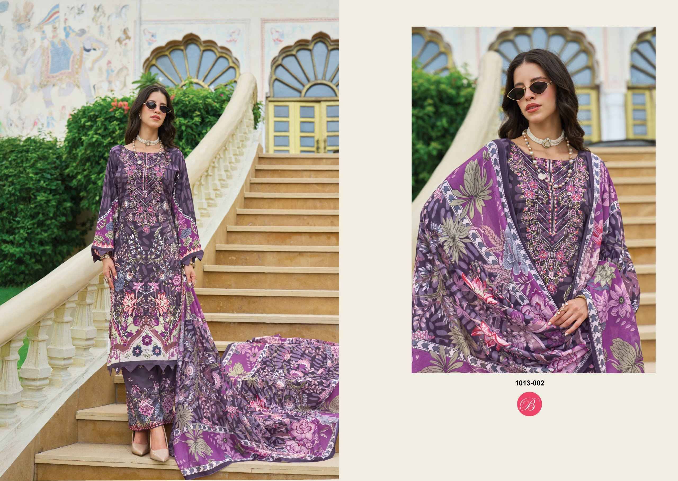 Belliza Dilshad Vol 7 Viscose Rayon Salwar Kameez 8 pcs Catalog