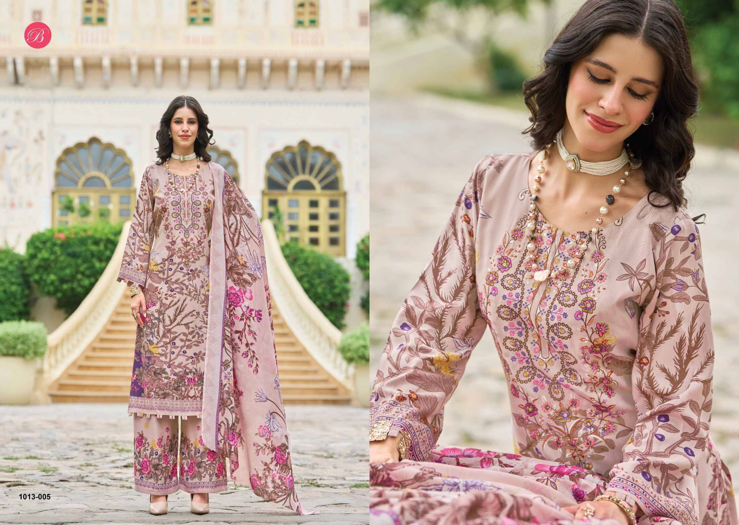 Belliza Dilshad Vol 7 Viscose Rayon Salwar Kameez 8 pcs Catalog