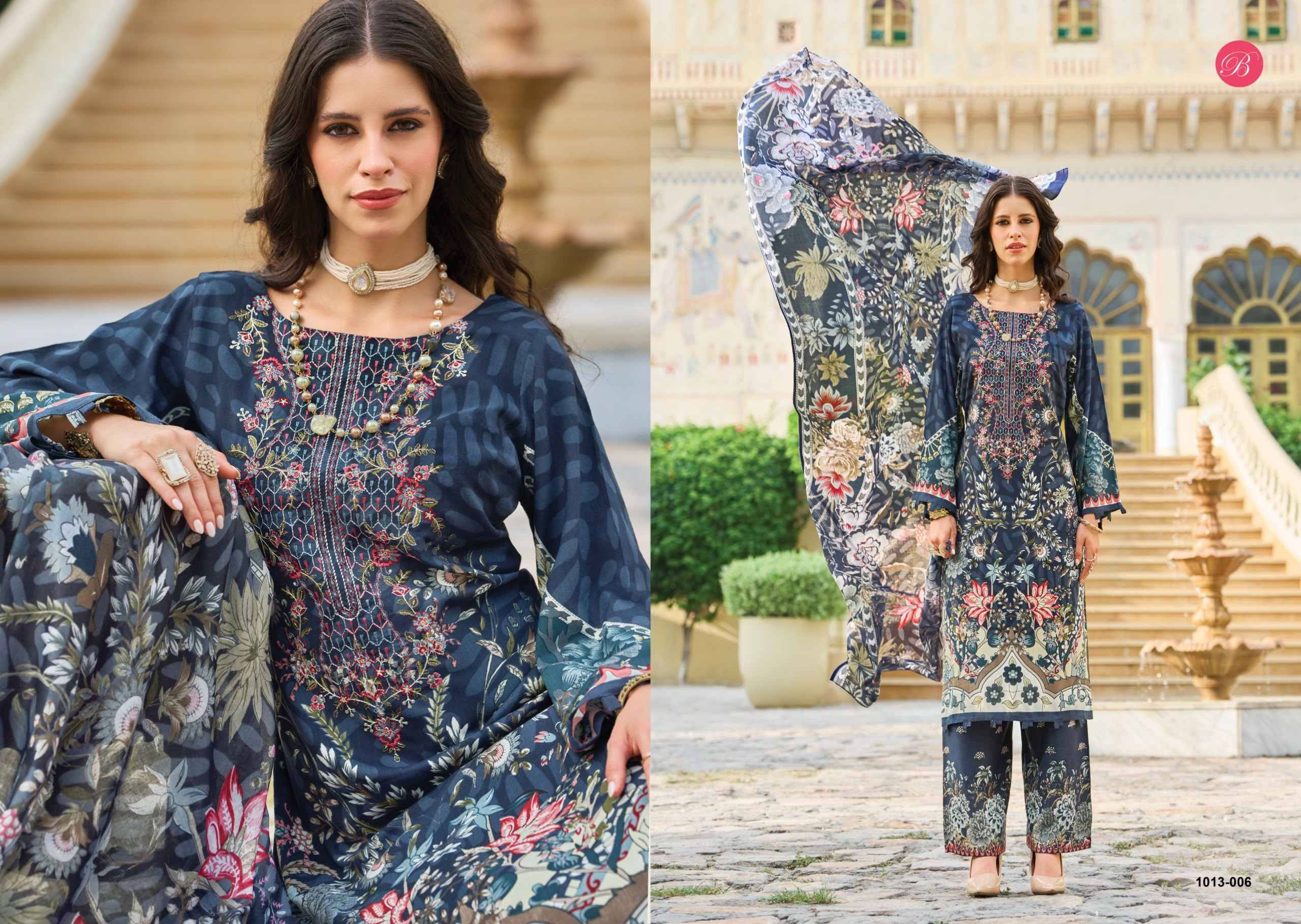 Belliza Dilshad Vol 7 Viscose Rayon Salwar Kameez 8 pcs Catalog