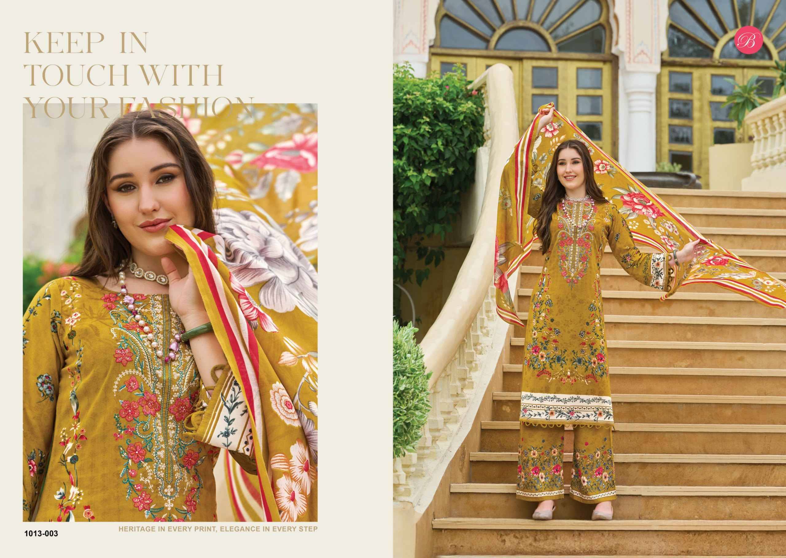 Belliza Dilshad Vol 7 Viscose Rayon Salwar Kameez 8 pcs Catalog