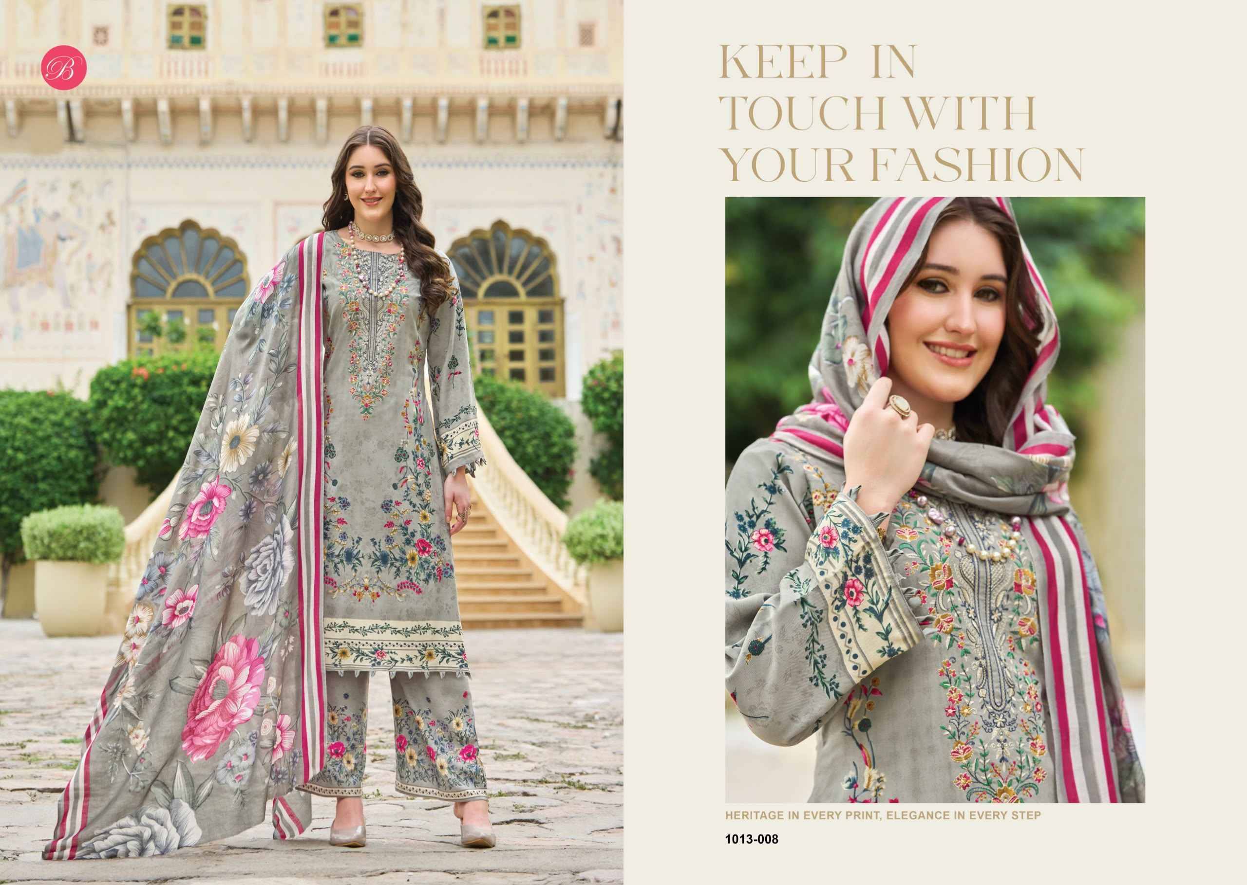 Belliza Dilshad Vol 7 Viscose Rayon Salwar Kameez 8 pcs Catalog