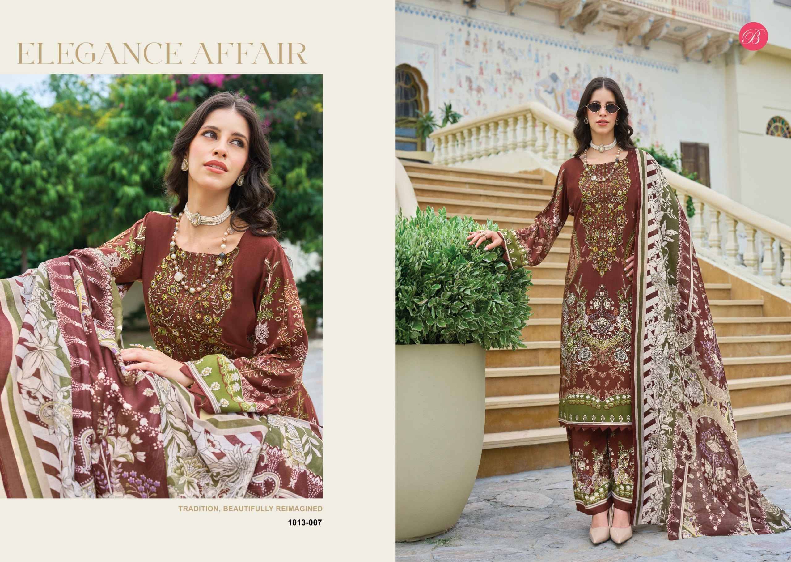 Belliza Dilshad Vol 7 Viscose Rayon Salwar Kameez 8 pcs Catalog