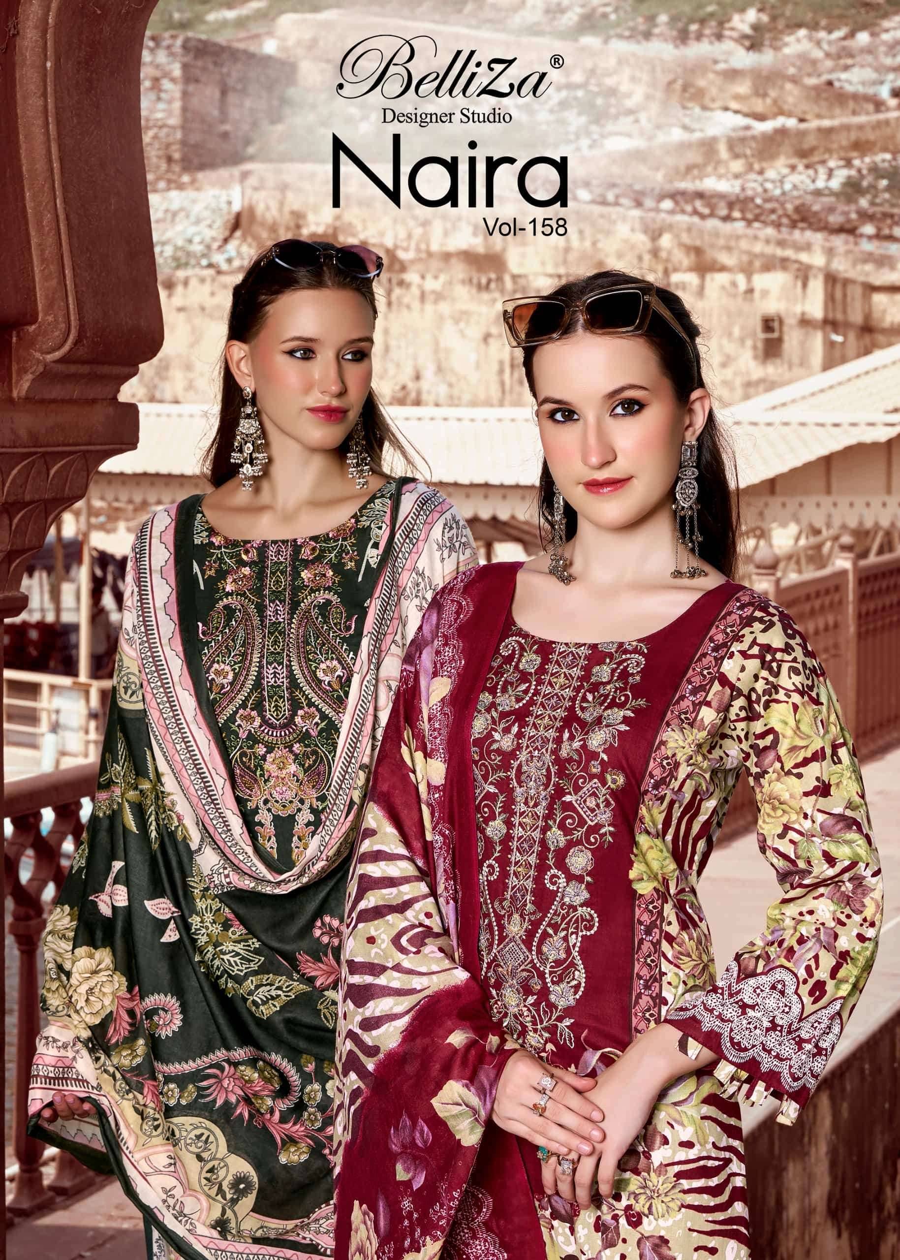 Belliza Naira Vol 158 Pure Cotton Dress Material With Price 8 Pcs Catalog