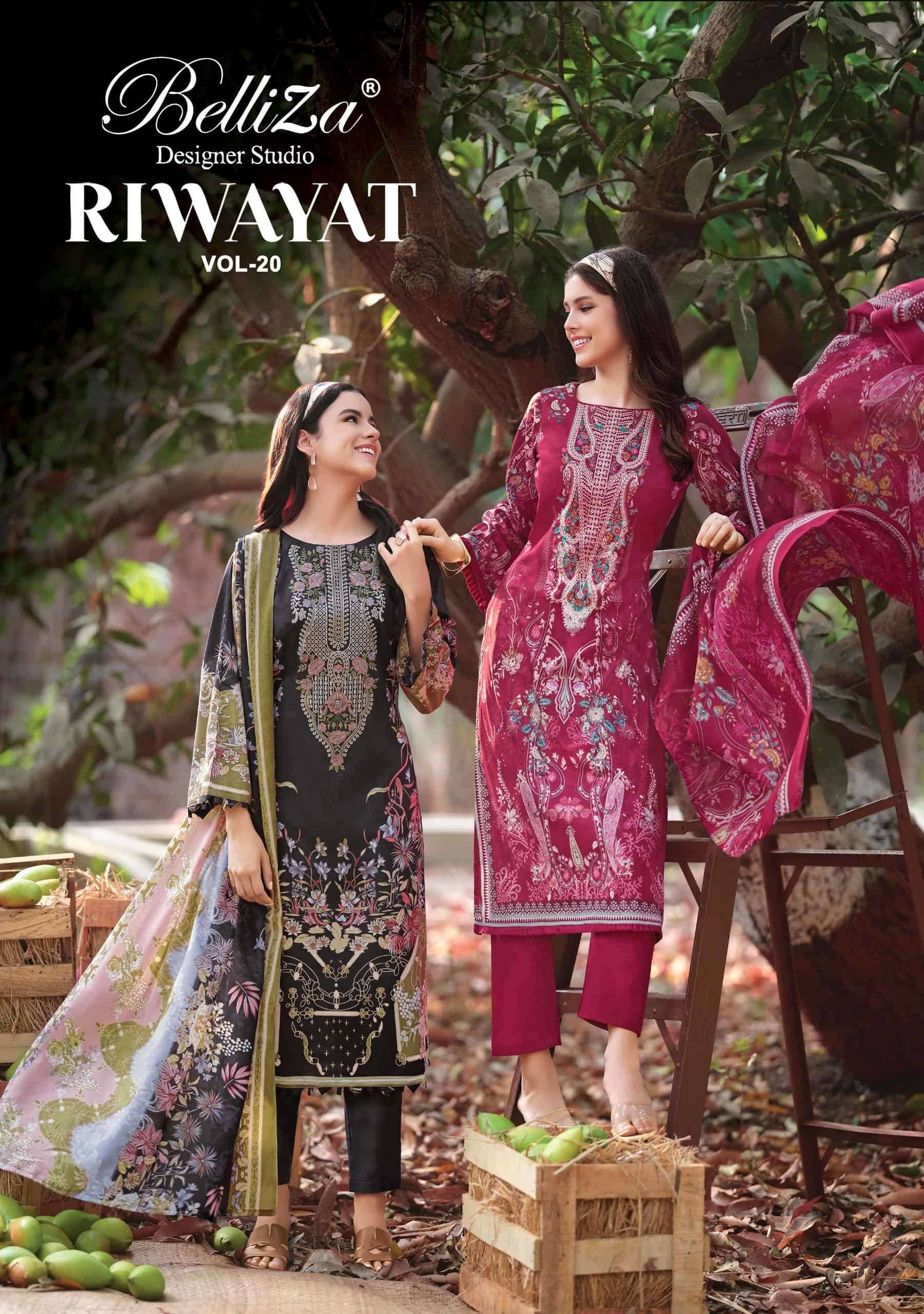 Belliza Riwayat Vol 20 Rayon Salwar Kameez At Wholesale Price 8 Pcs Catalog