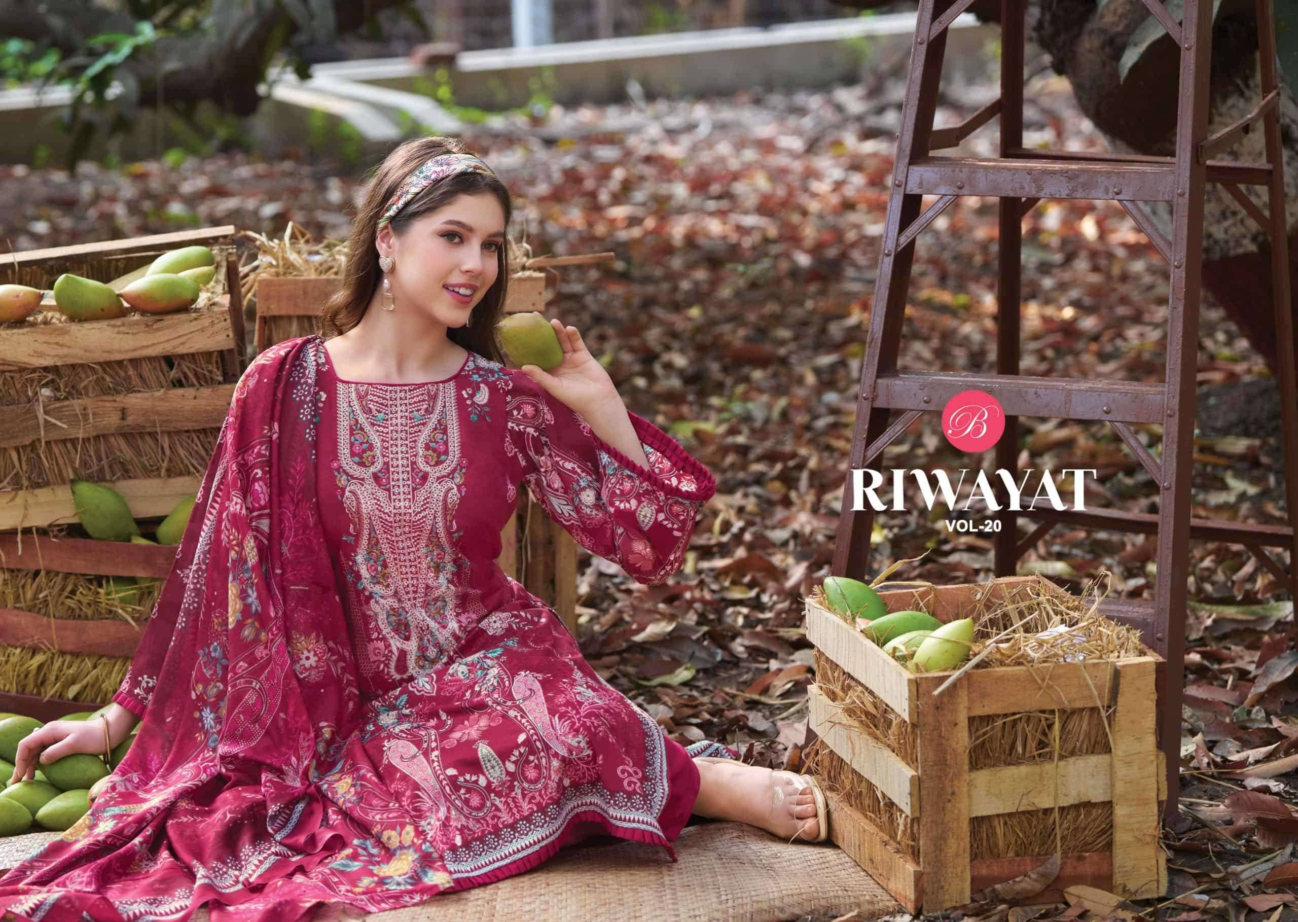 Belliza Riwayat Vol 20 Rayon Salwar Kameez At Wholesale Price 8 Pcs Catalog