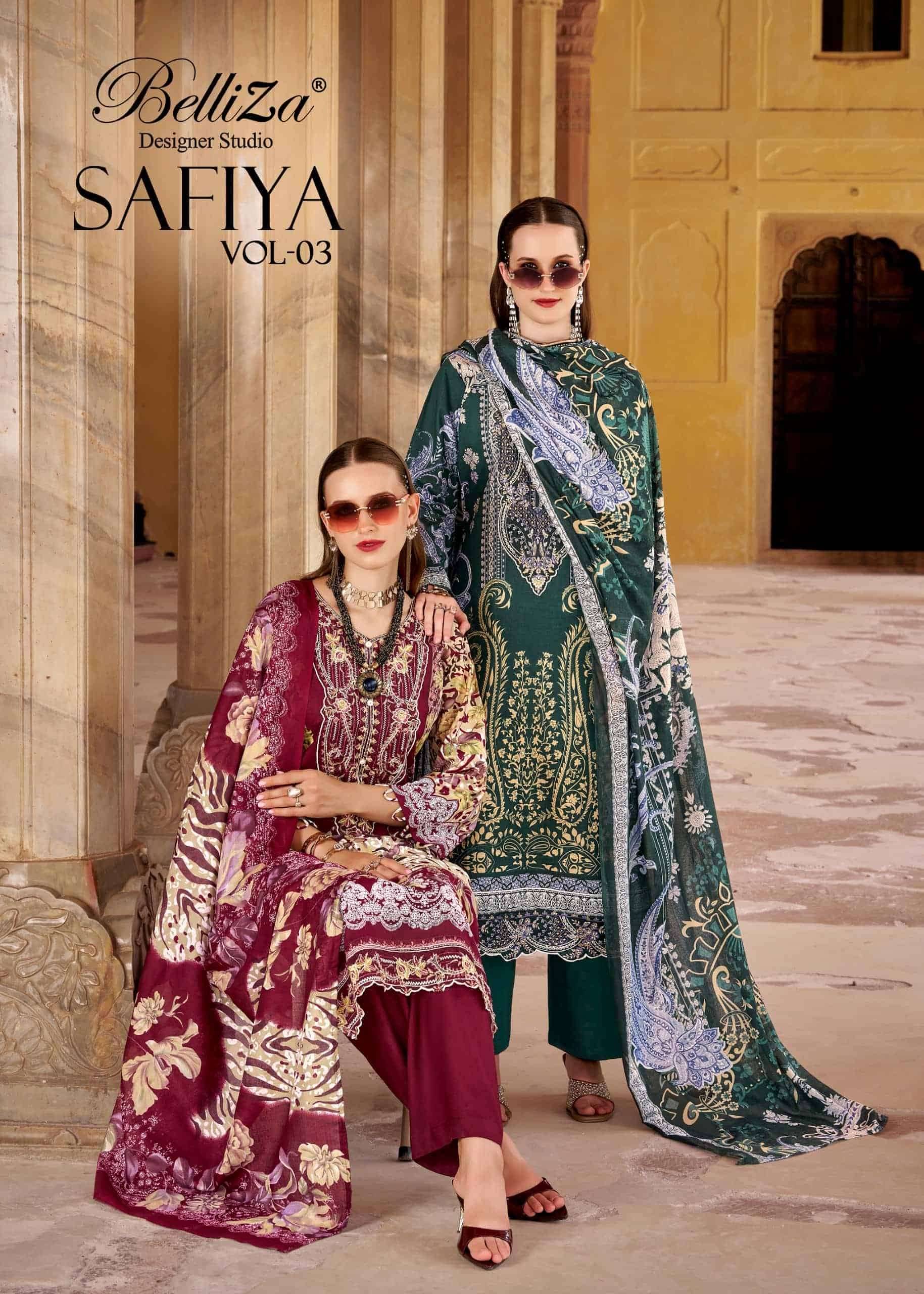 Belliza Safiya Vol 3 Pure Cotton Premium Salwar Suits 8 Pcs Catalog | Wholesale Dealer