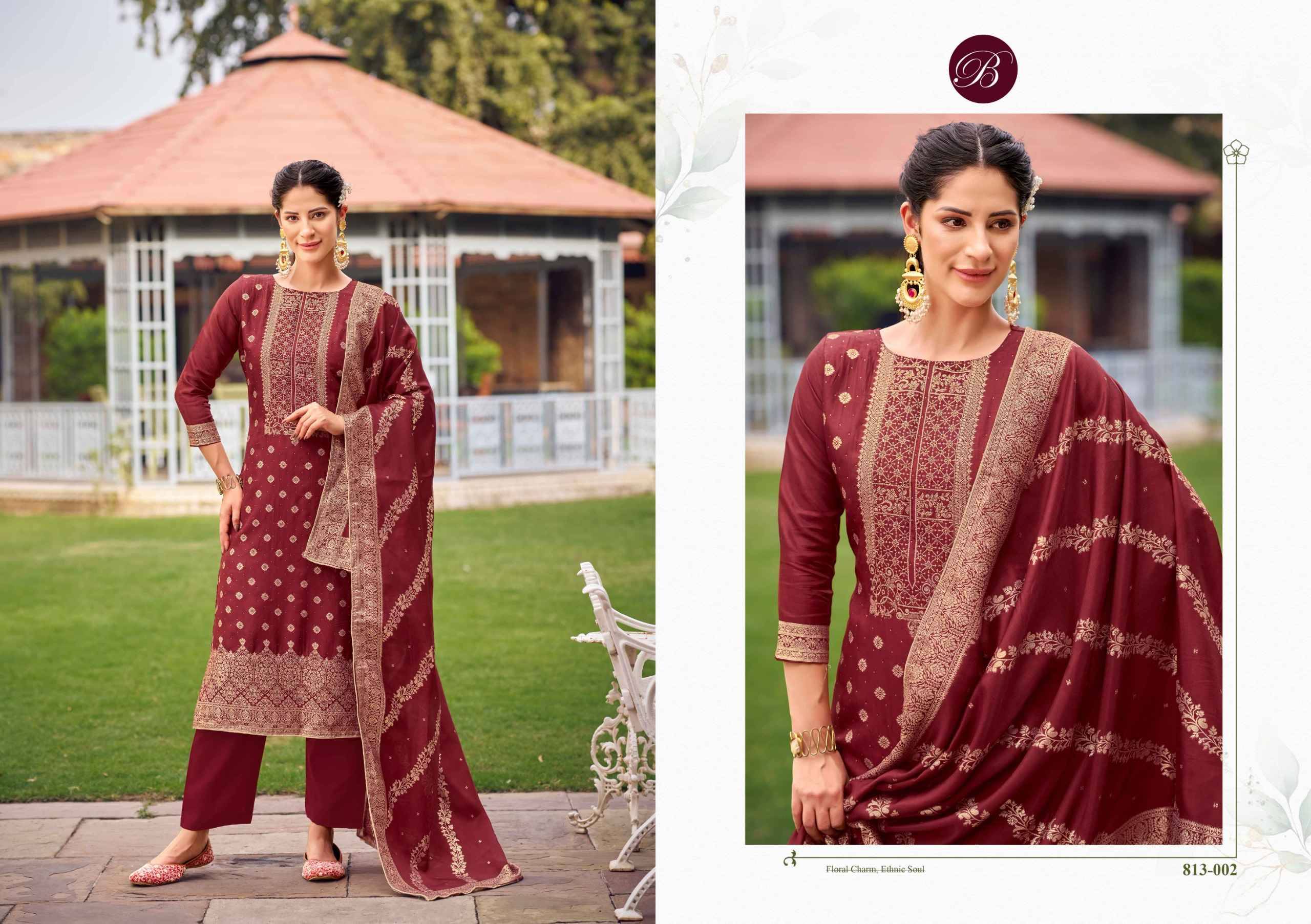 Belliza Zavira Viscose Dola Silk Dress Material 6 pcs Catalogue | Surat Wholesaler