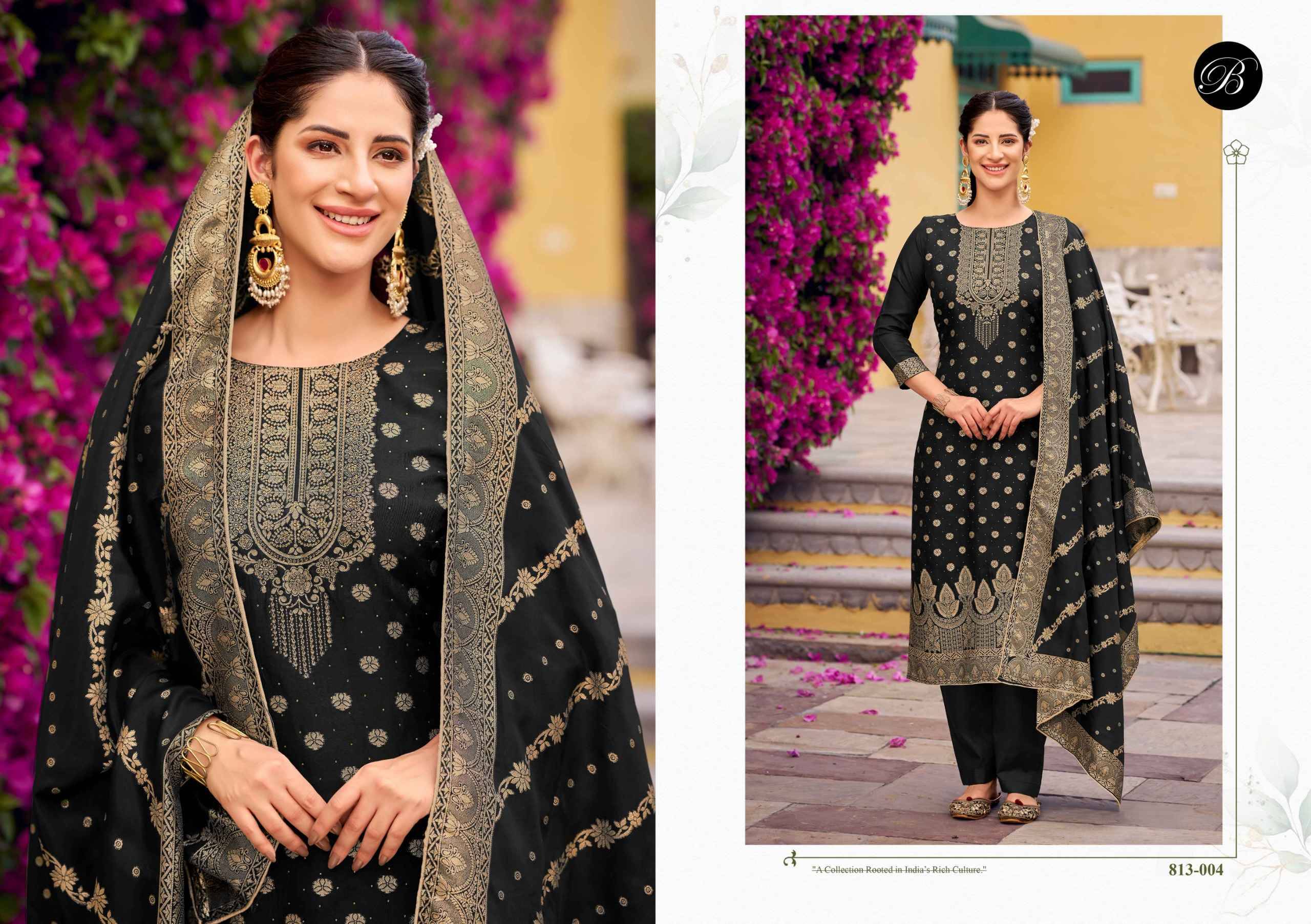 Belliza Zavira Viscose Dola Silk Dress Material 6 pcs Catalogue | Surat Wholesaler