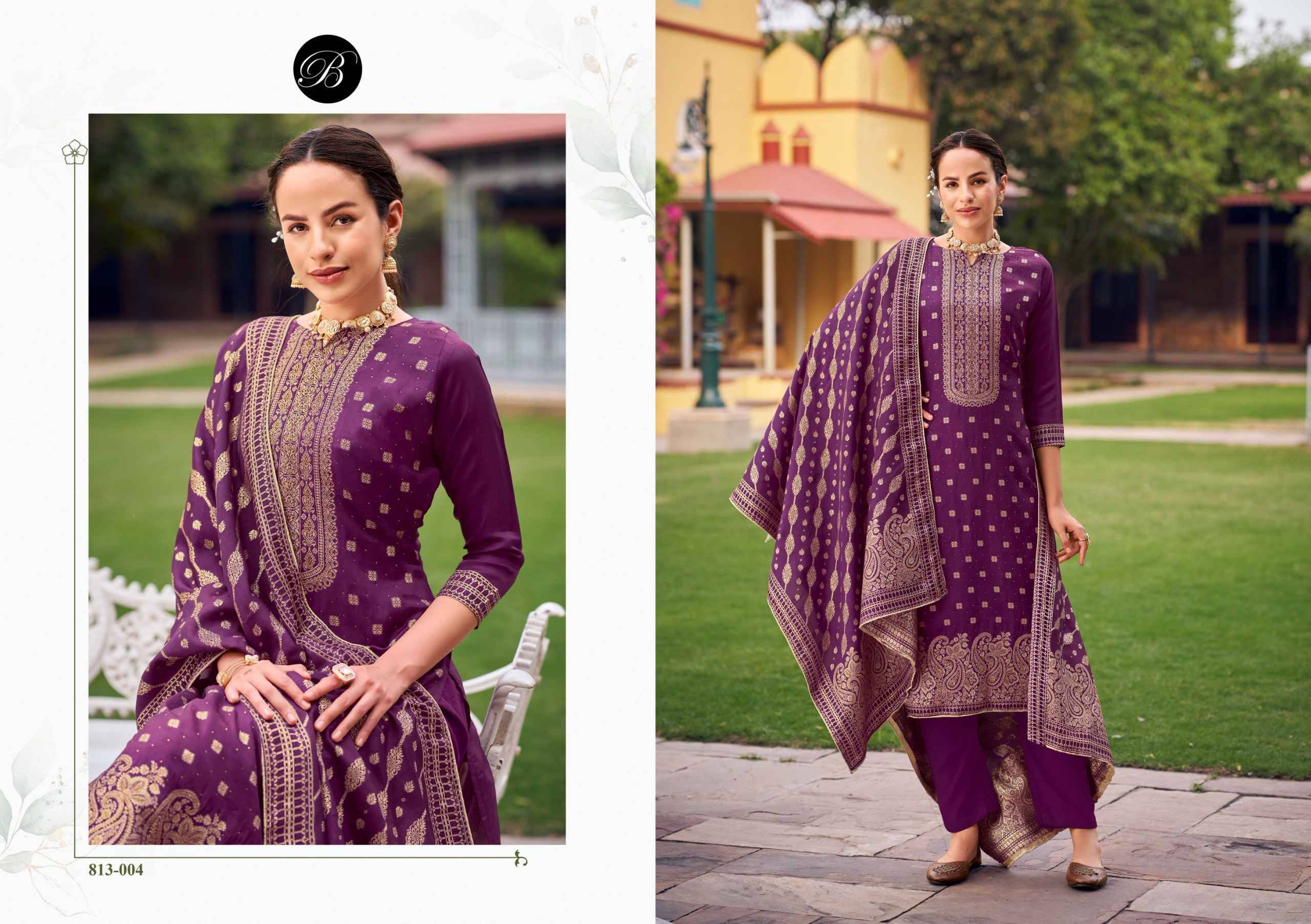 Belliza Zavira Viscose Dola Silk Dress Material 6 pcs Catalogue | Surat Wholesaler