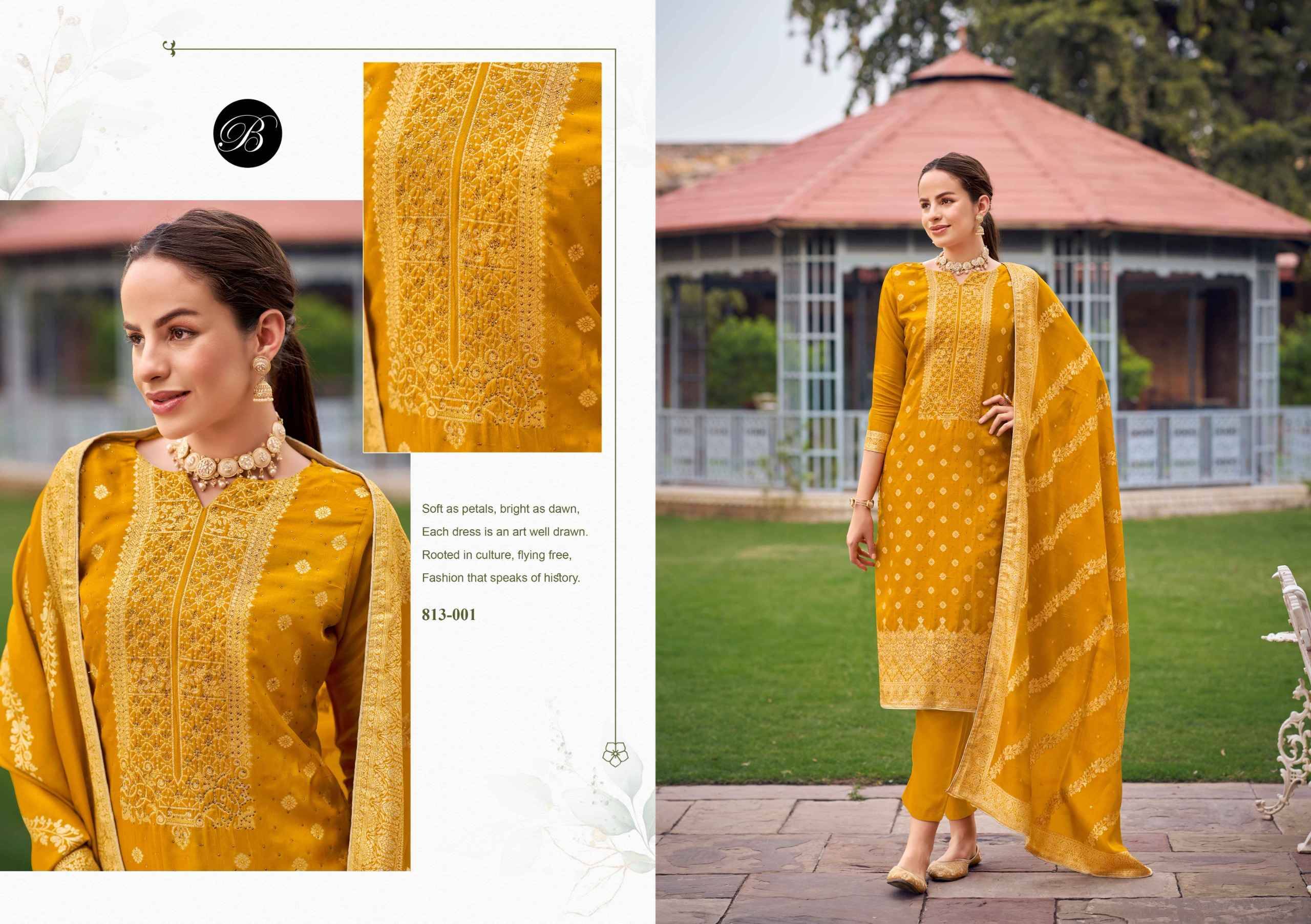 Belliza Zavira Viscose Dola Silk Dress Material 6 pcs Catalogue | Surat Wholesaler
