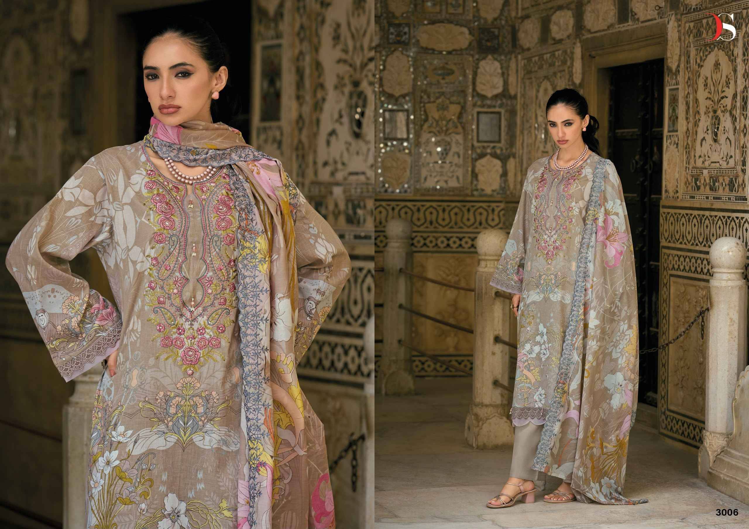Deepsy Bin Saeed Mini Vol 3 Cotton Dress Material 8 pcs Catalog | Surat Wholesale Bazaar