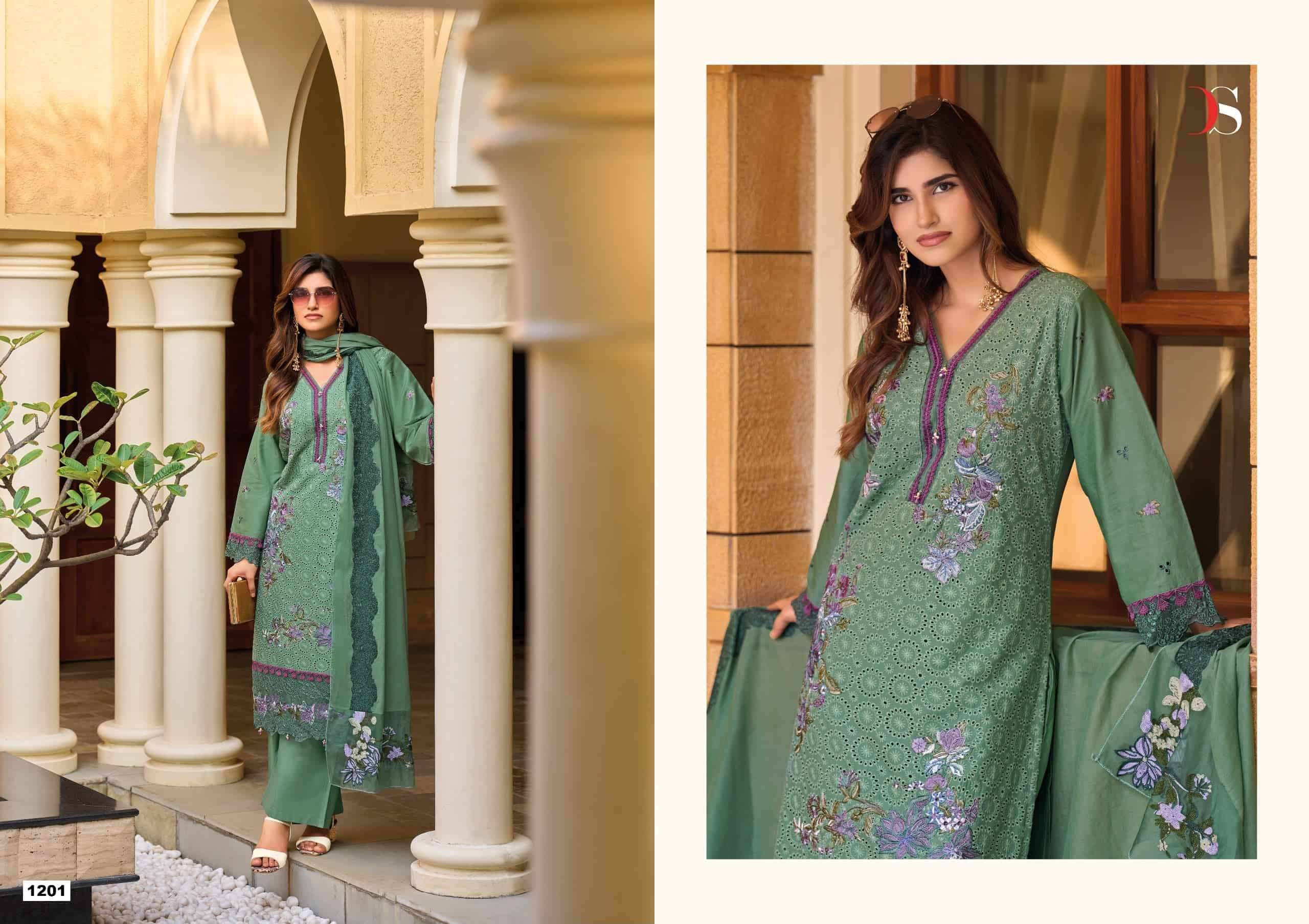 Deepsy Elaf Premium Vol 12 Pure Cotton Pakistani Salwar Suit 6 Pcs Catalog