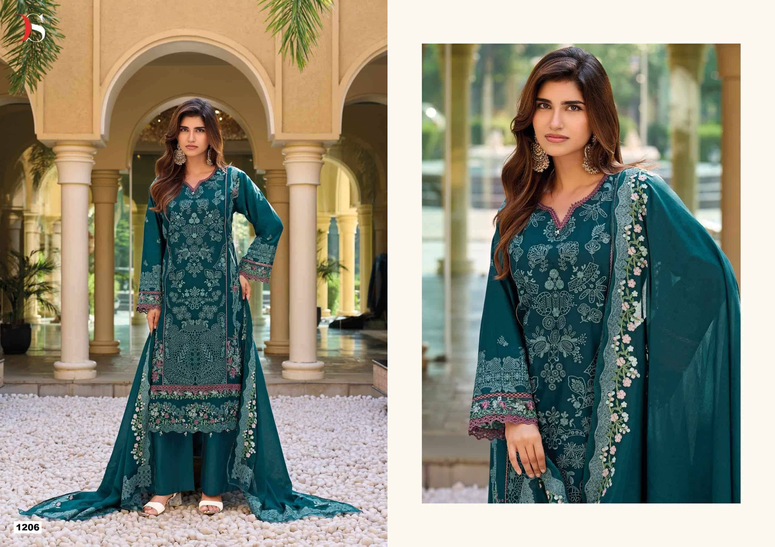 Deepsy Elaf Premium Vol 12 Pure Cotton Pakistani Salwar Suit 6 Pcs Catalog