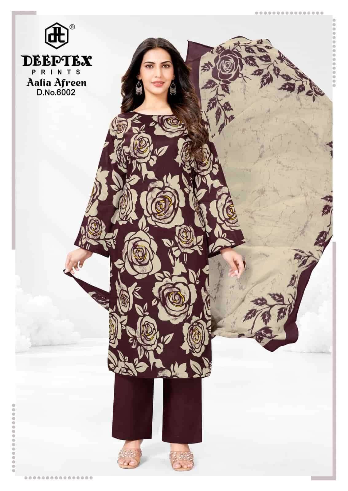 Deeptex Aalia Afreen Vol 6 Pure Cotton Dress Material 8 Pcs Catalog