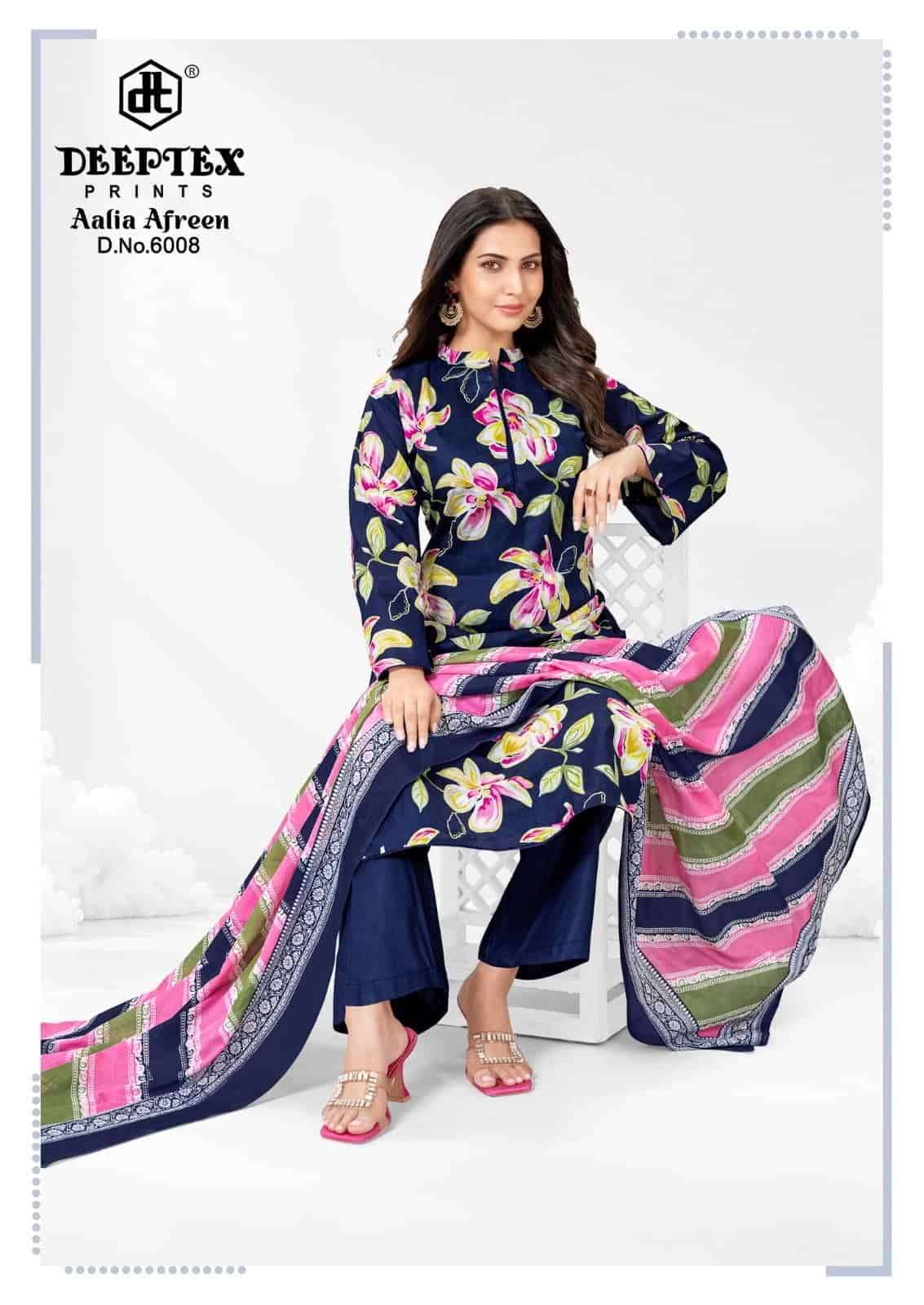 Deeptex Aalia Afreen Vol 6 Pure Cotton Dress Material 8 Pcs Catalog