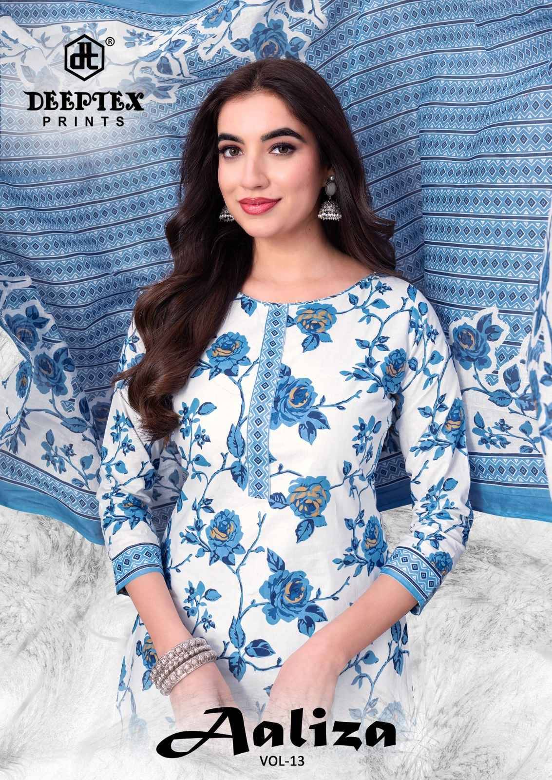 Deeptex Aaliza Vol 13 Cotton Dress Material 10 pcs Catalog | Surat Wholesale Market