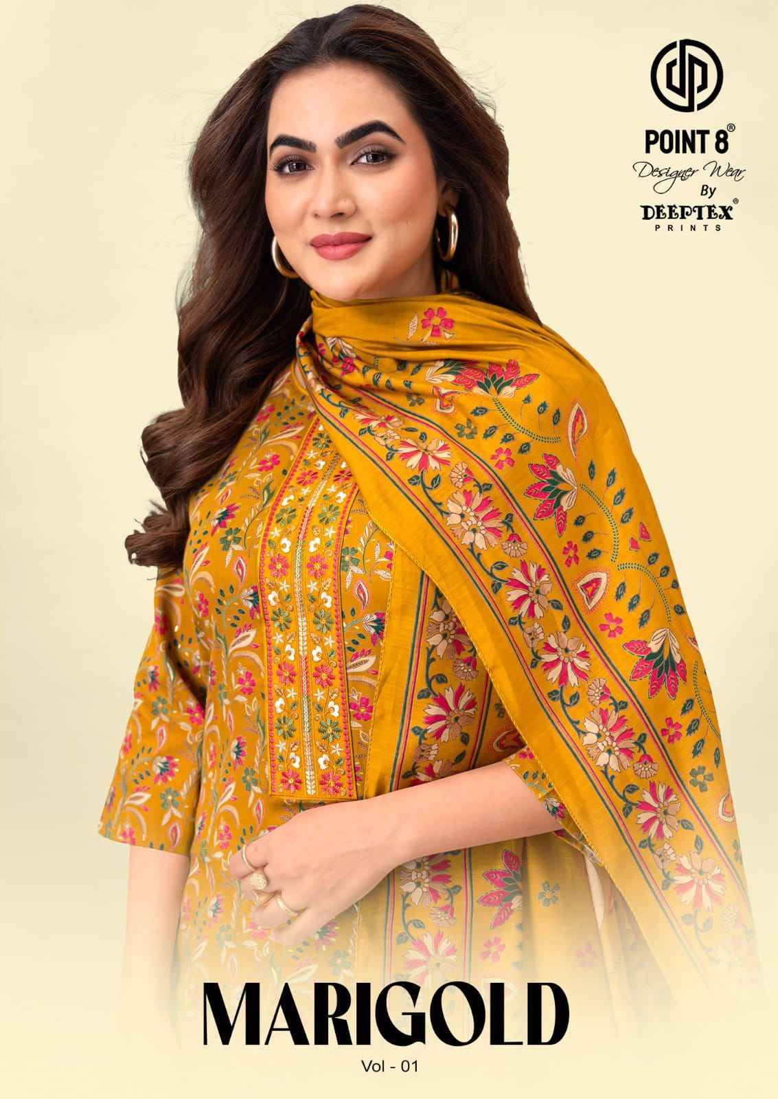 Deeptex Mari Gold Vol 1 Readymade Jam Satin Dress 8 pcs Catalog