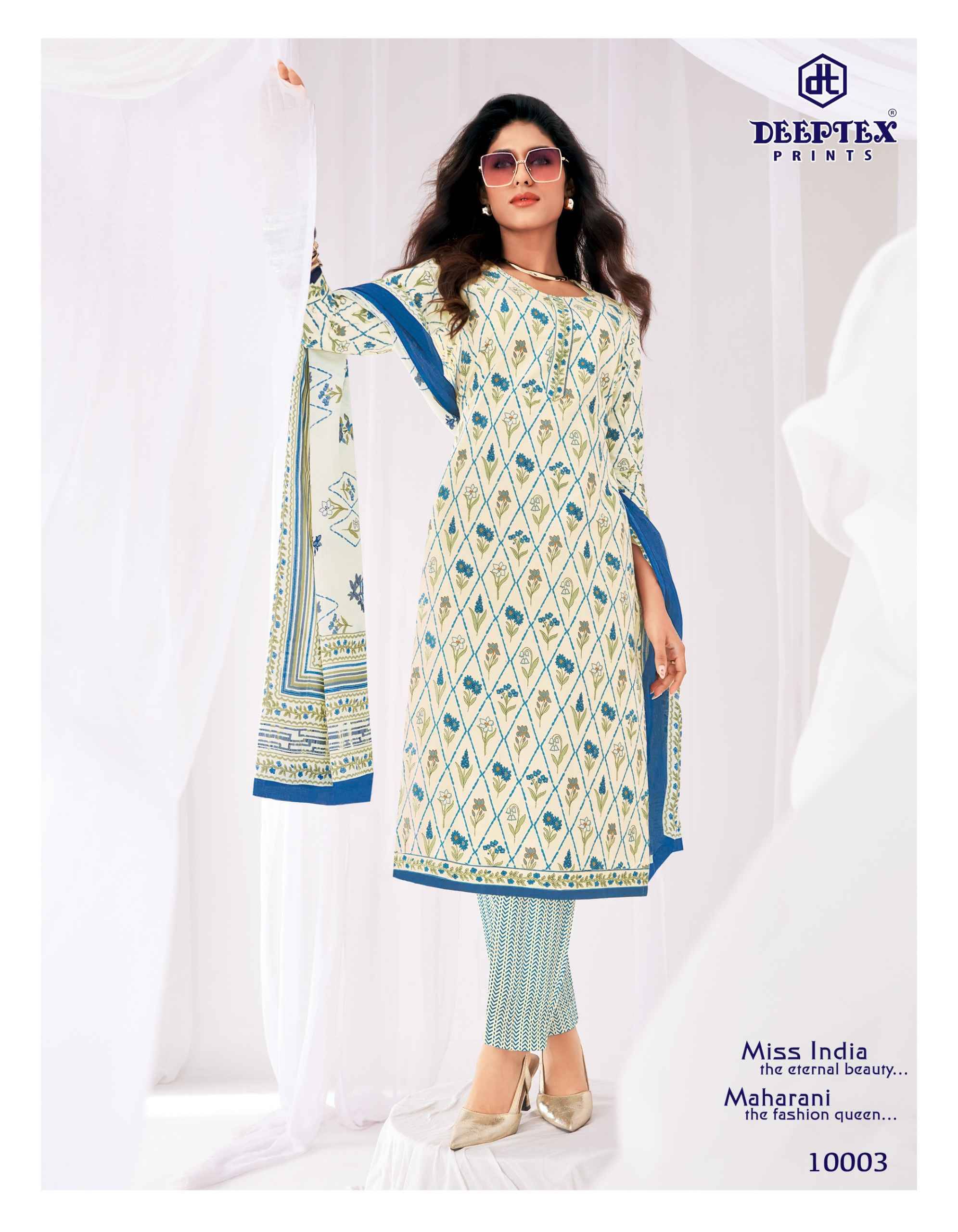 Deeptex Miss India Vol 100 Cotton Dress Material 16 pcs Catalog