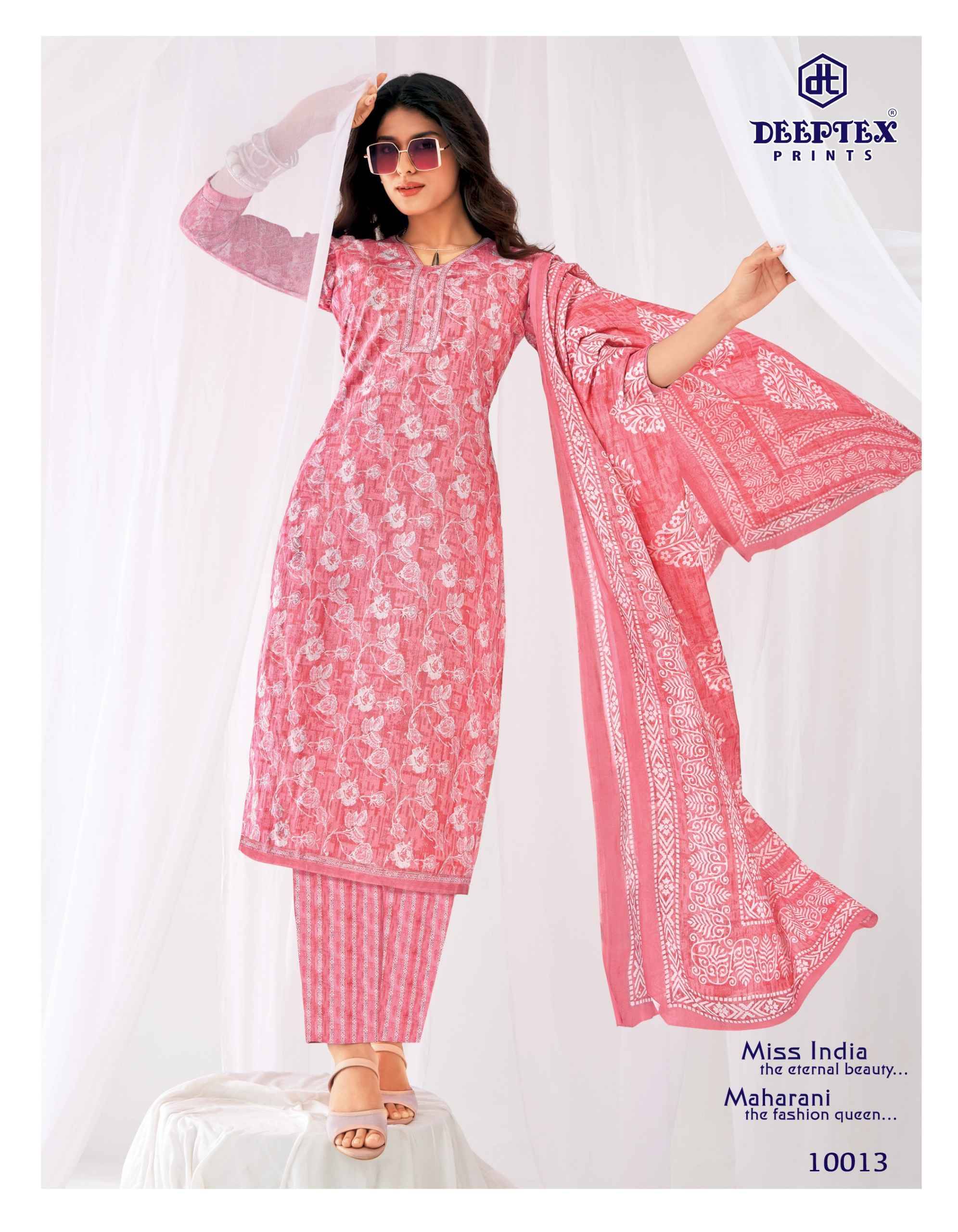Deeptex Miss India Vol 100 Cotton Dress Material 16 pcs Catalog