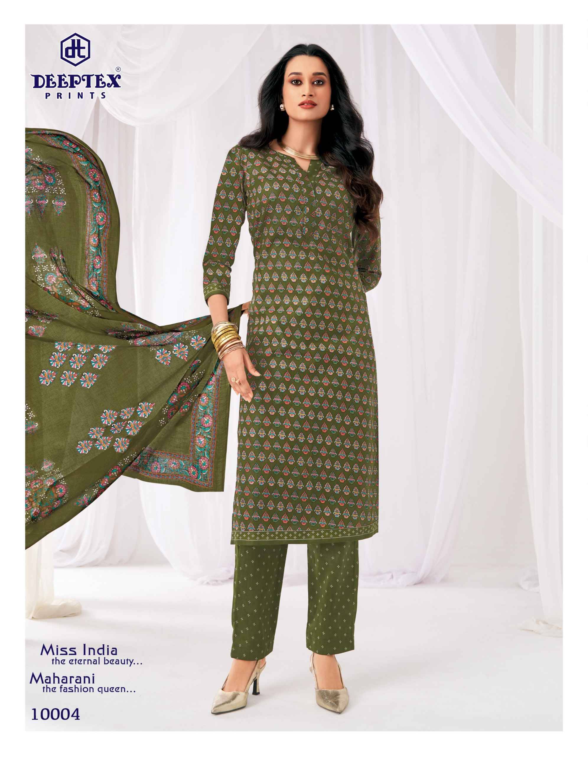 Deeptex Miss India Vol 100 Cotton Dress Material 16 pcs Catalog
