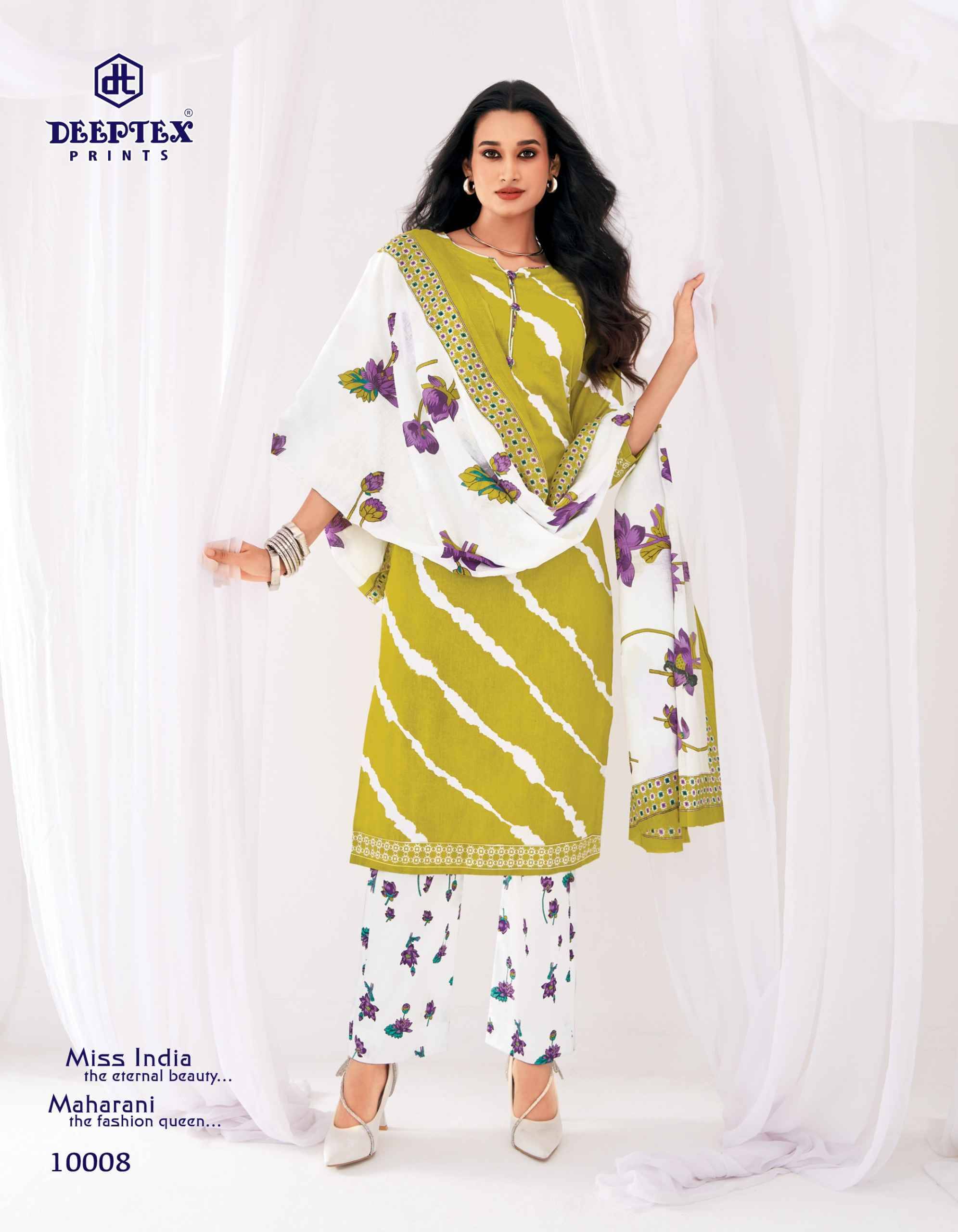 Deeptex Miss India Vol 100 Cotton Dress Material 16 pcs Catalog