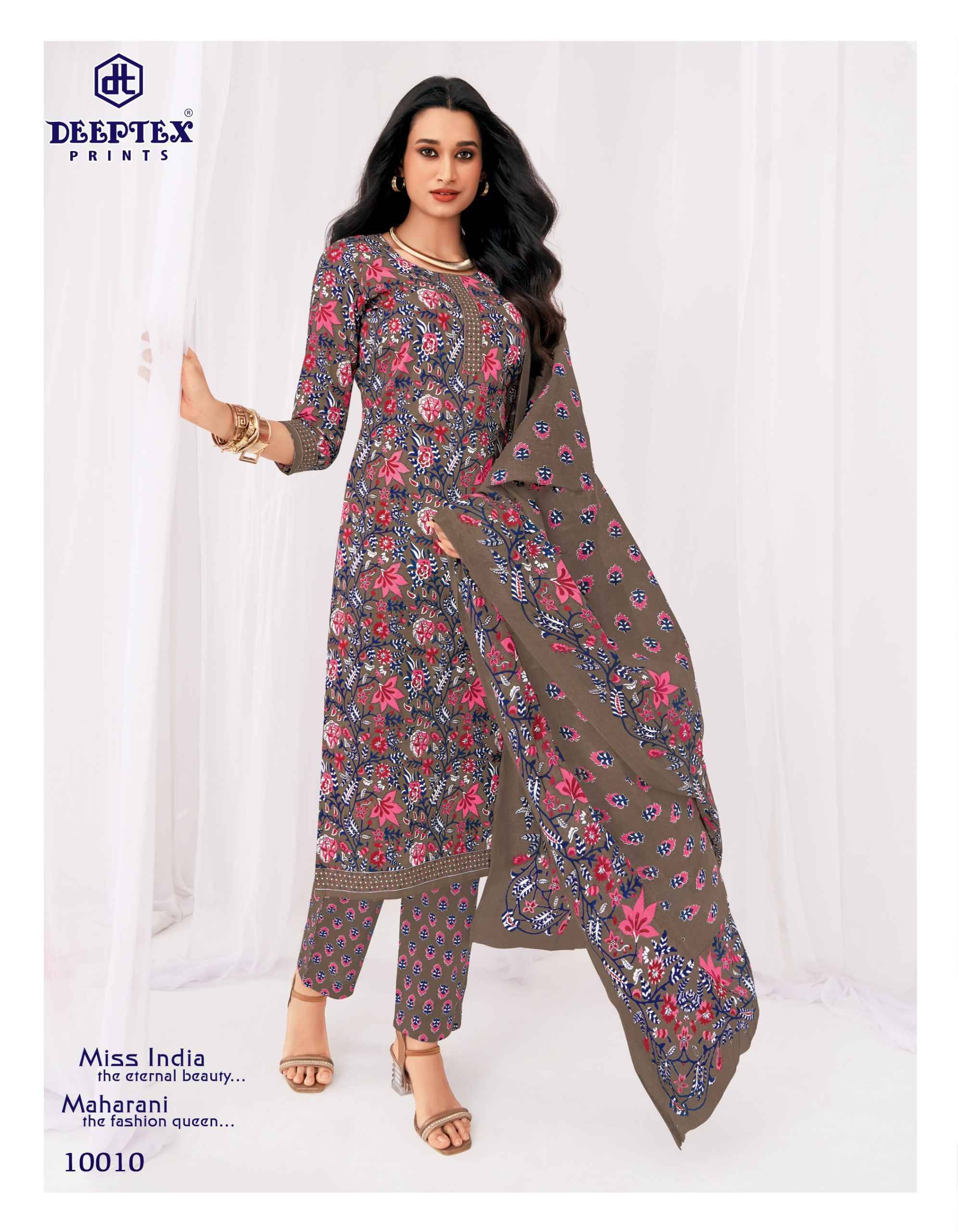 Deeptex Miss India Vol 100 Cotton Dress Material 16 pcs Catalog