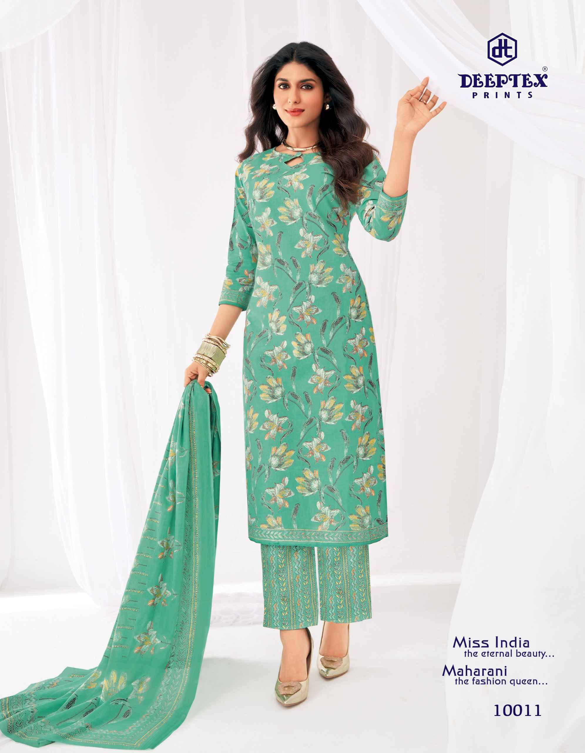 Deeptex Miss India Vol 100 Cotton Dress Material 16 pcs Catalog