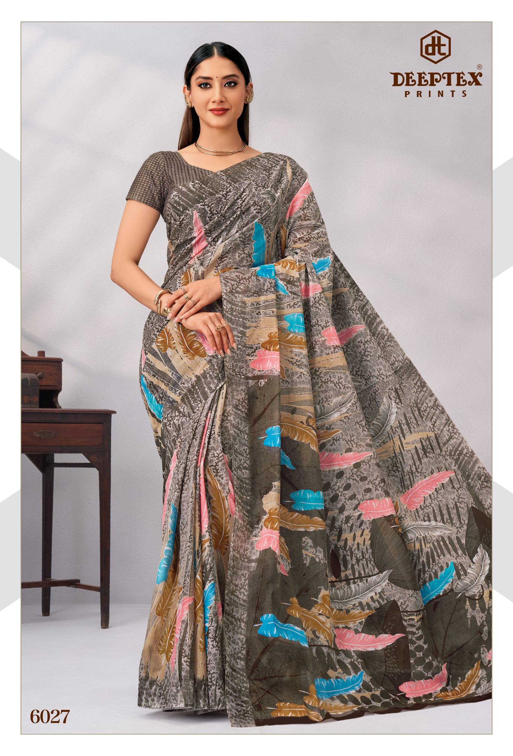 Deeptex Mother India Vol 60 Pure Cotton Sarees 30 Pcs Catalog