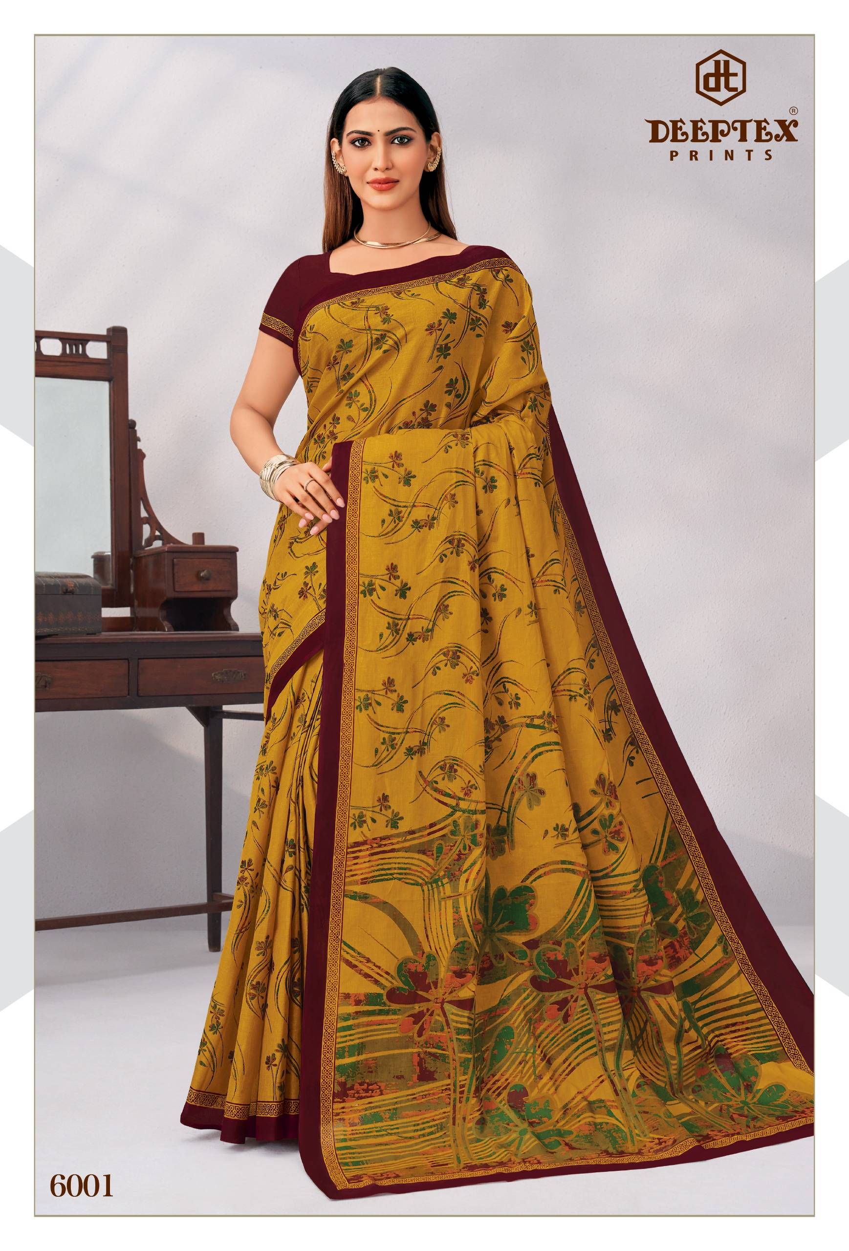Deeptex Mother India Vol 60 Pure Cotton Sarees 30 Pcs Catalog